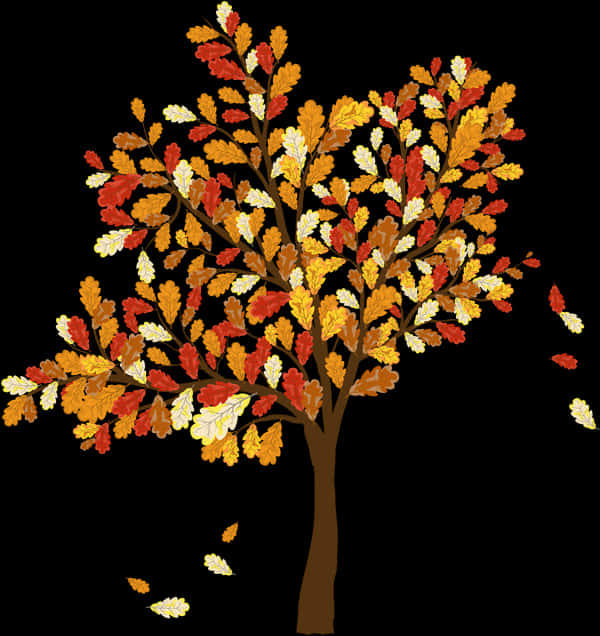 Autumn_ Tree_ Falling_ Leaves PNG