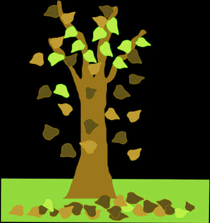 Autumn_ Tree_ Falling_ Leaves PNG