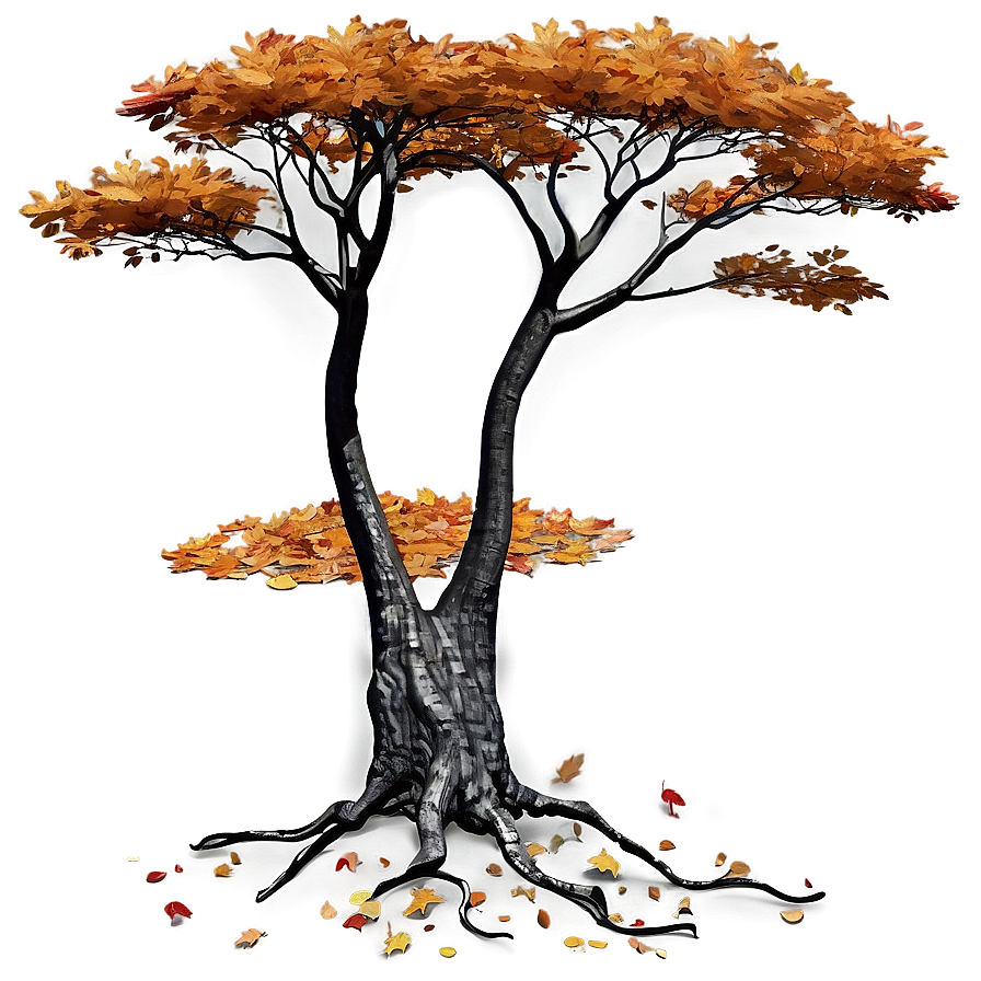 Autumn Tree In Forest Png Xjj8 PNG