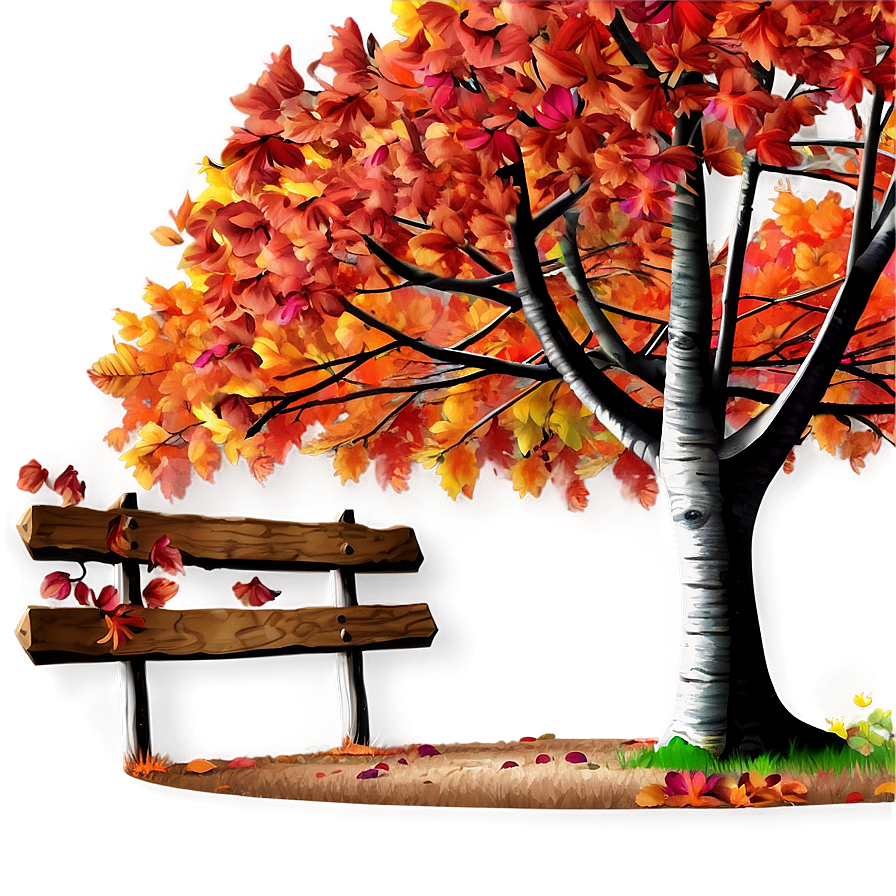 Autumn Tree Path Png 06122024 PNG