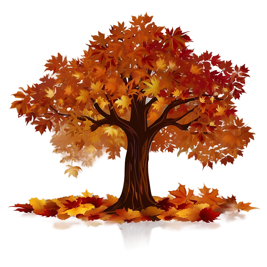 Autumn Tree Silhouette Png Lwc PNG