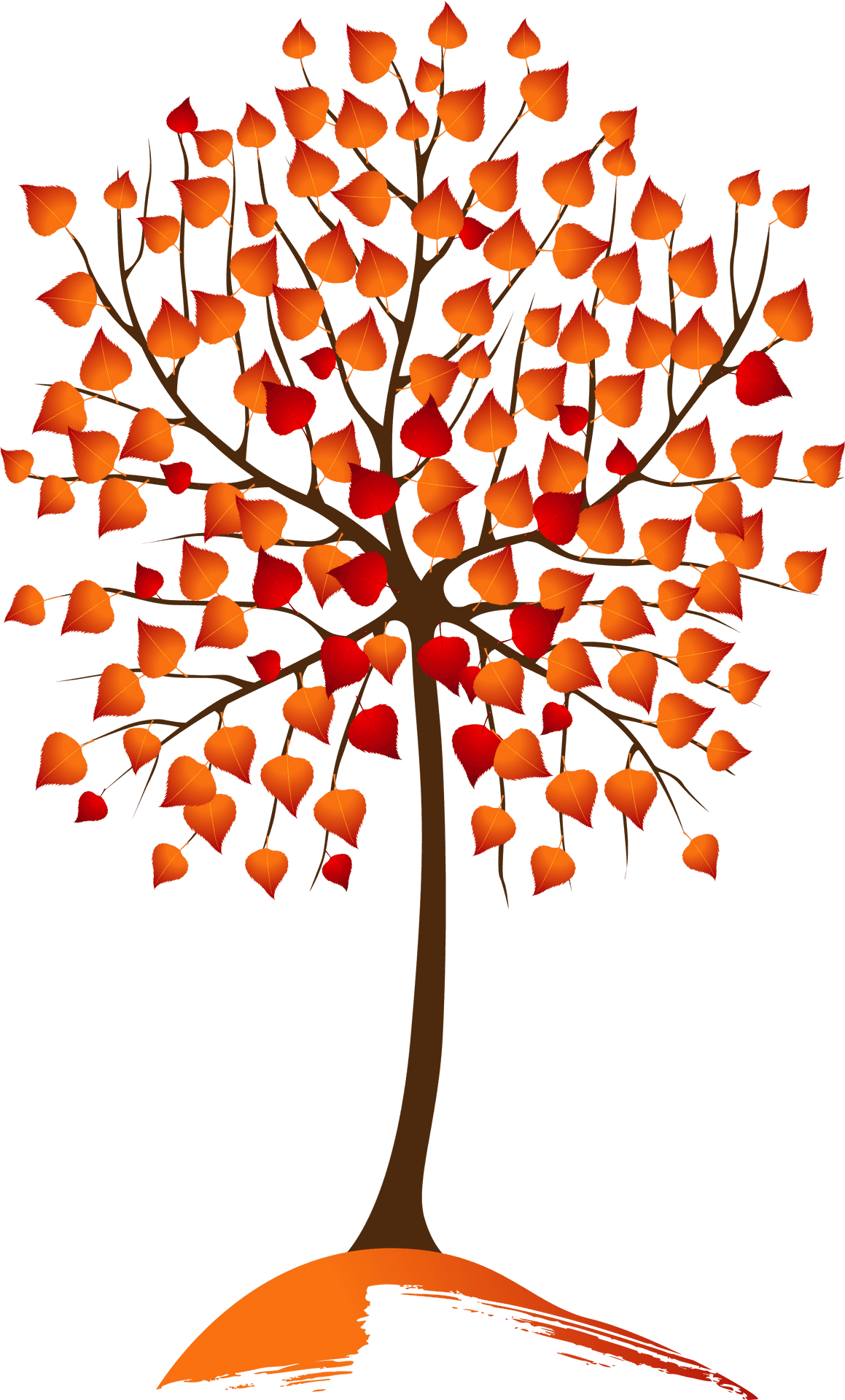 Autumn Tree Vector Art PNG