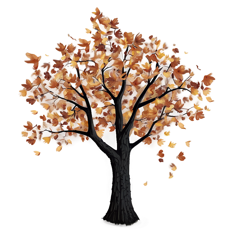 Autumn Tree With Birds Png 21 PNG