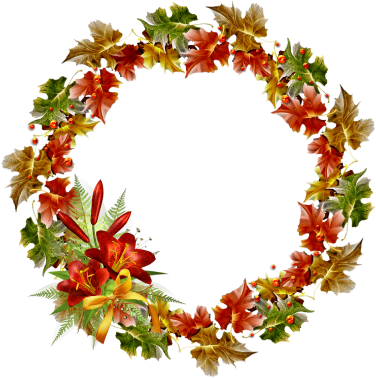 Autumn Wreath Transparent Background PNG