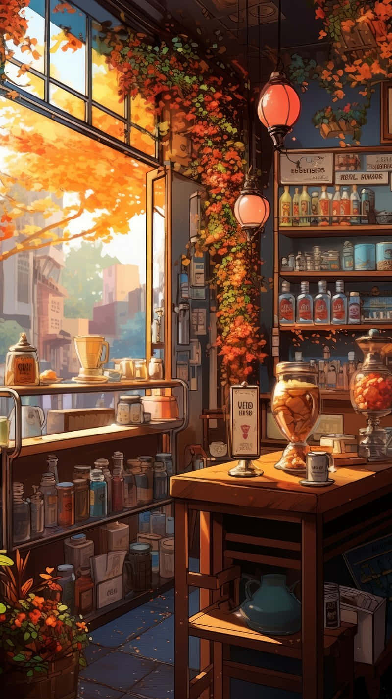 Autumnal Coffee Shop Vibes.jpg Wallpaper