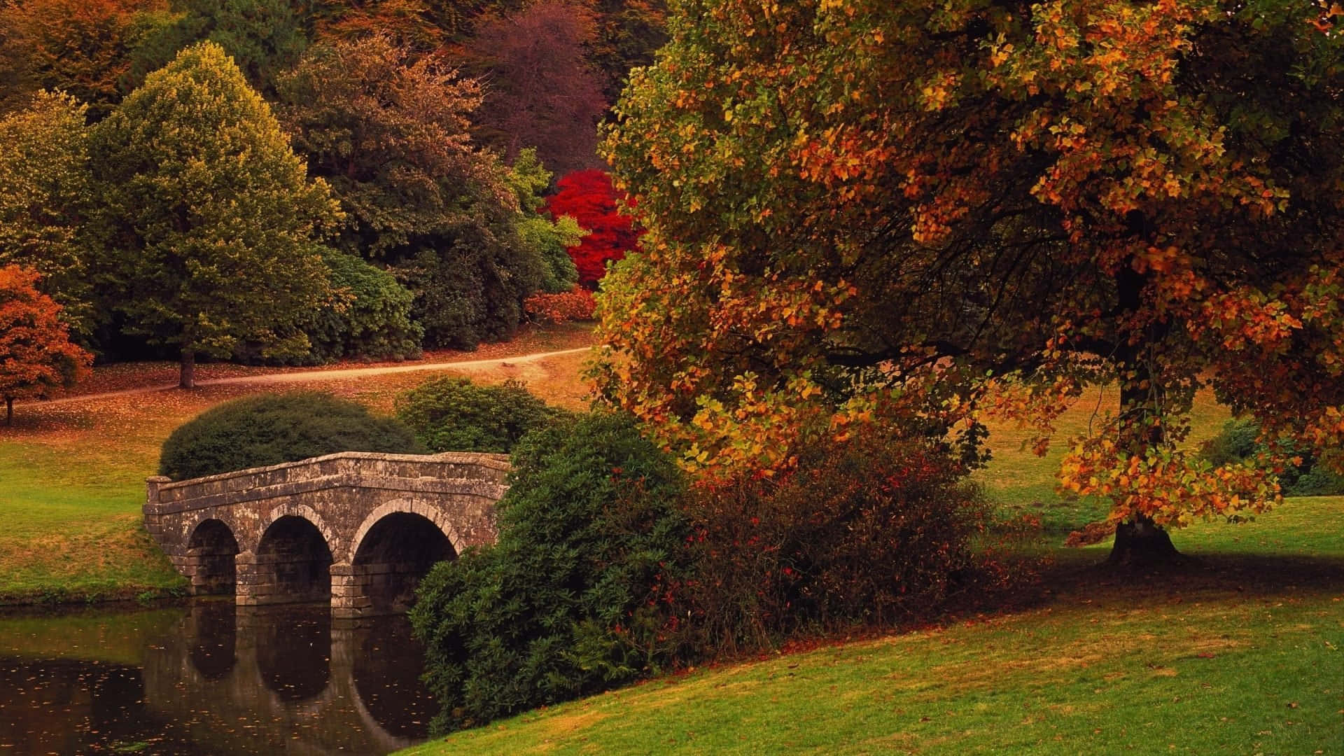 Tranquil Autumnal Equinox Landscape Wallpaper