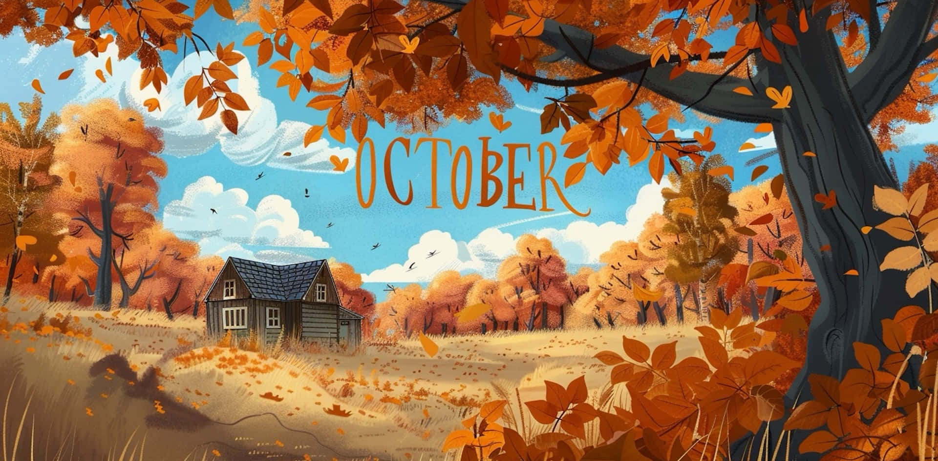 Autumnal October Desktop Wallpaper Wallpaper