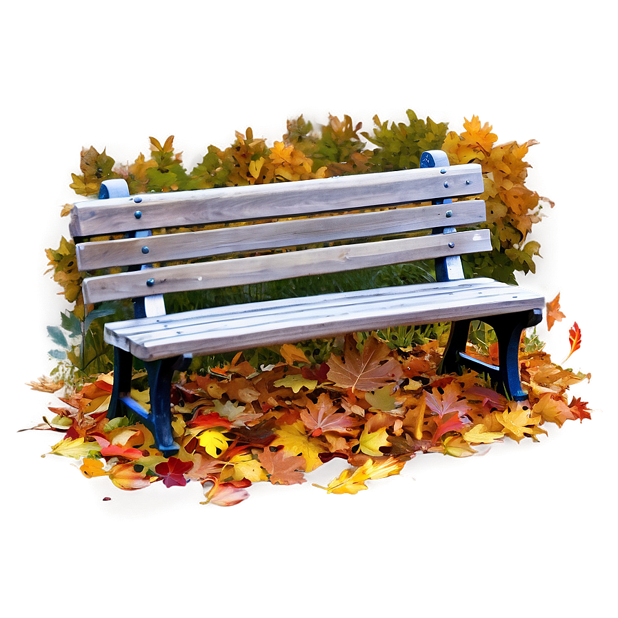 Autumnal Park Bench Png 05212024 PNG