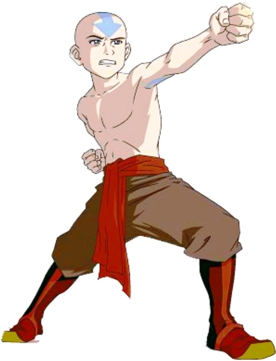 Avatar Aang Bending Stance PNG