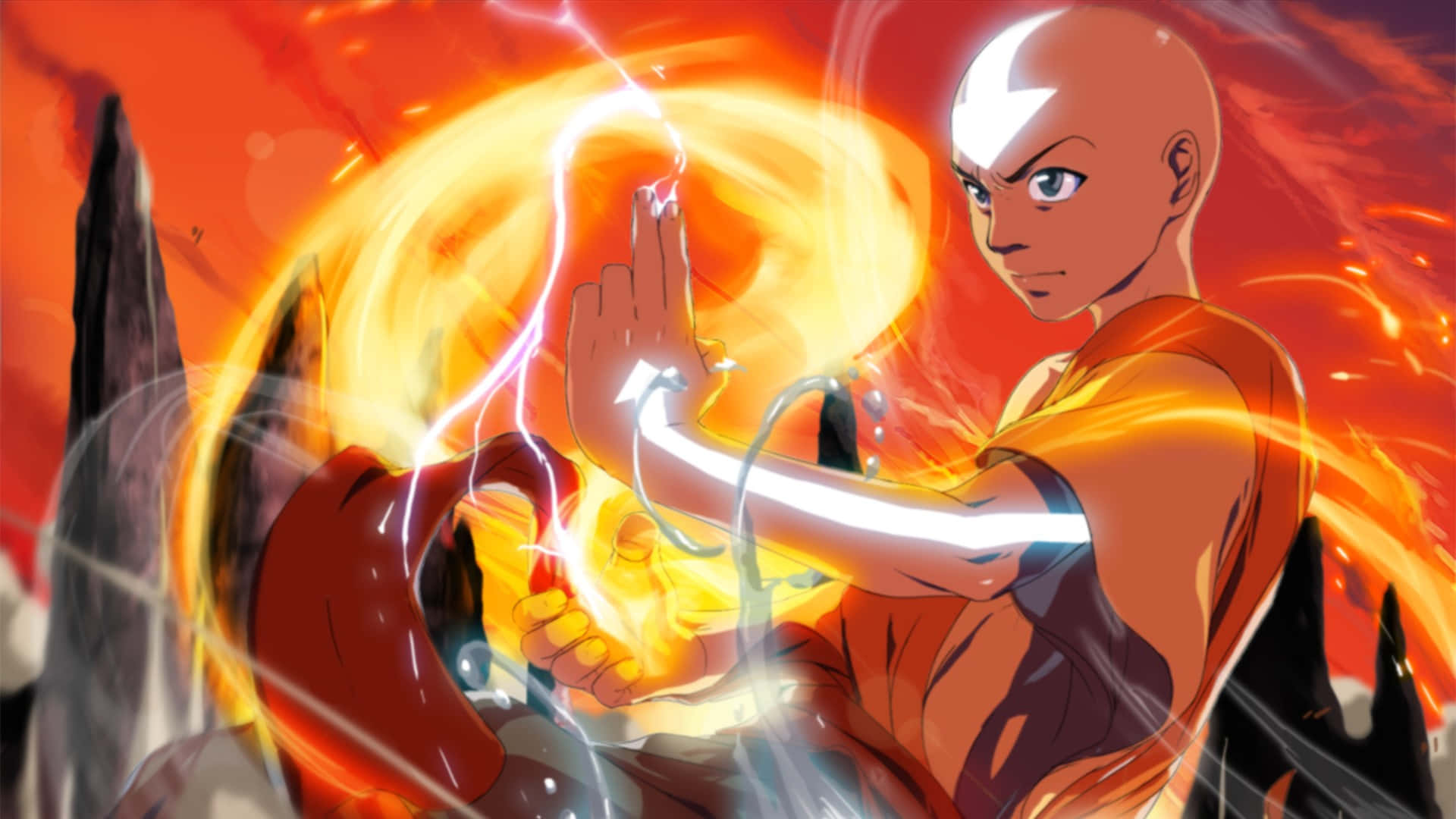 Avatar Aang Elementaire Beheersing Achtergrond