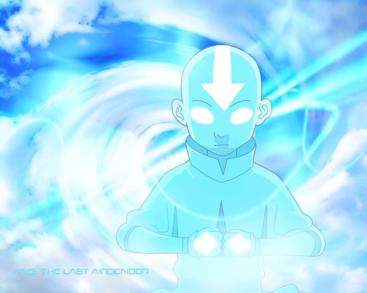 Avatar Aang Mediterend Energie Achtergrond