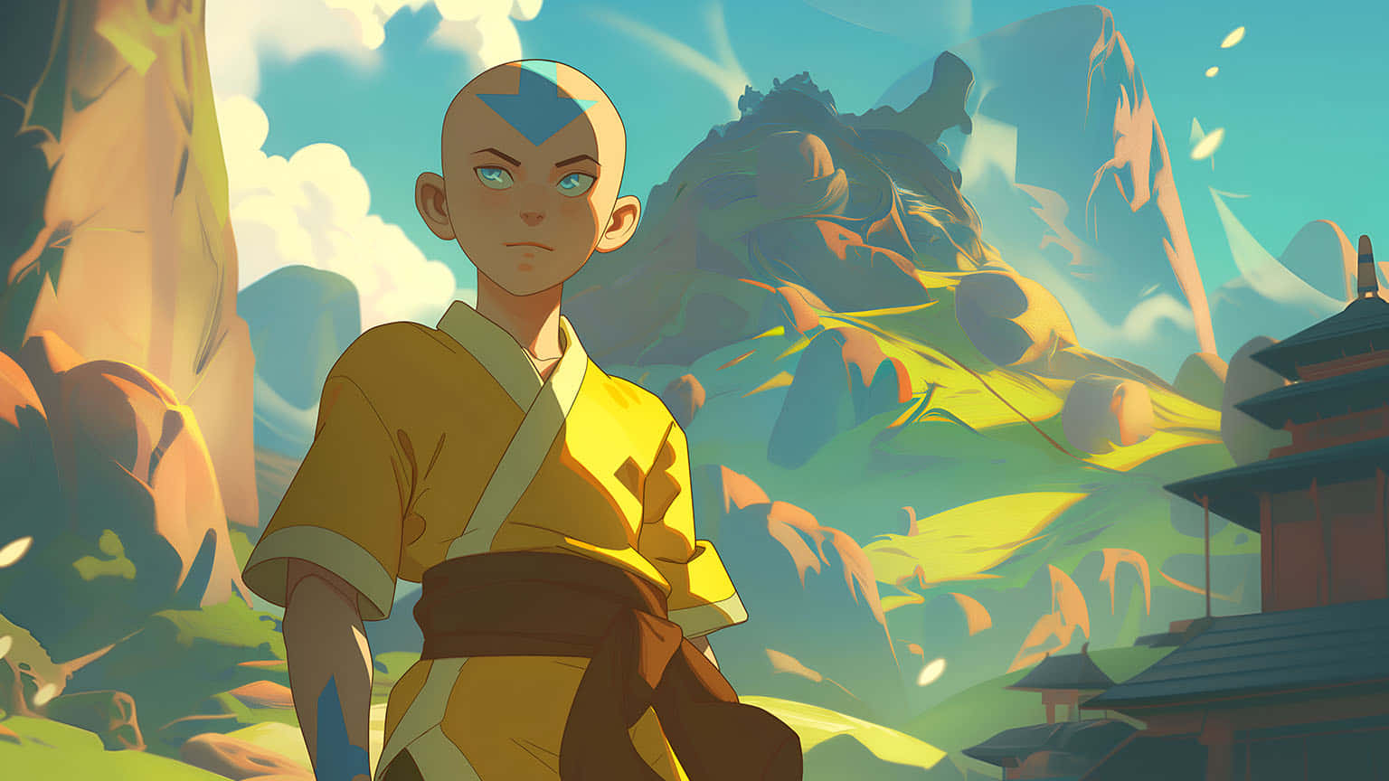 Avatar Aang Berg Achtergrond Achtergrond