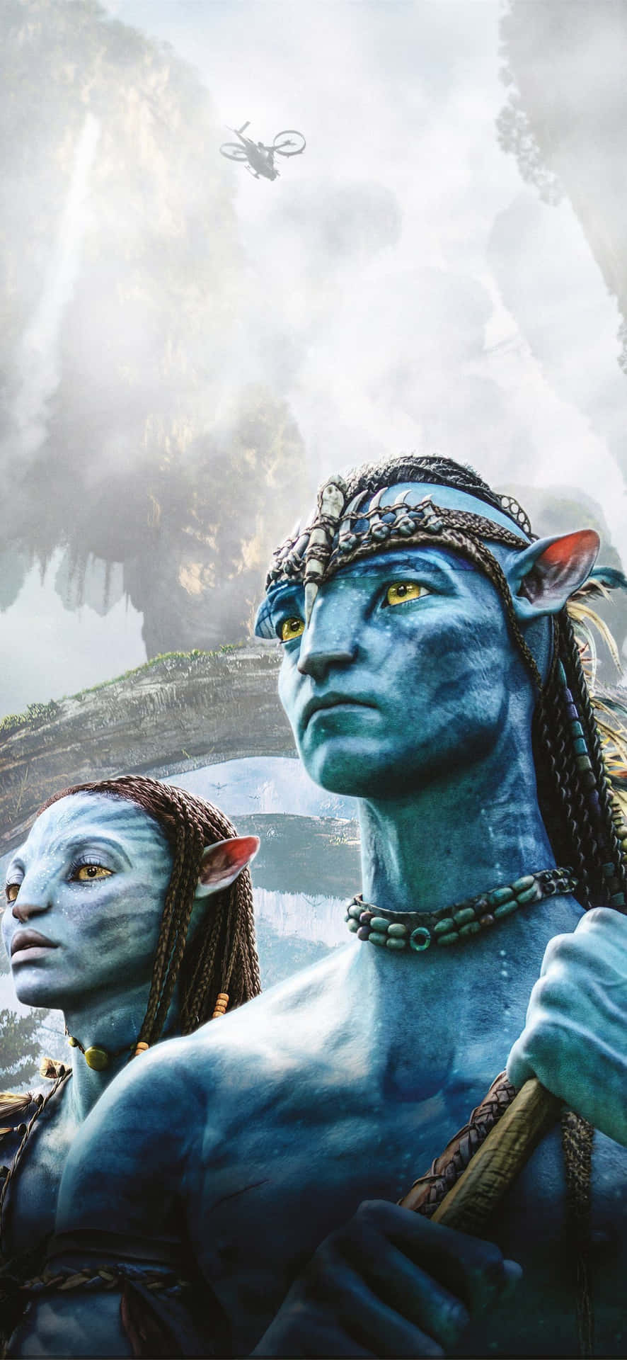 Avatar Movie Characters Looking Upward Wallpaper