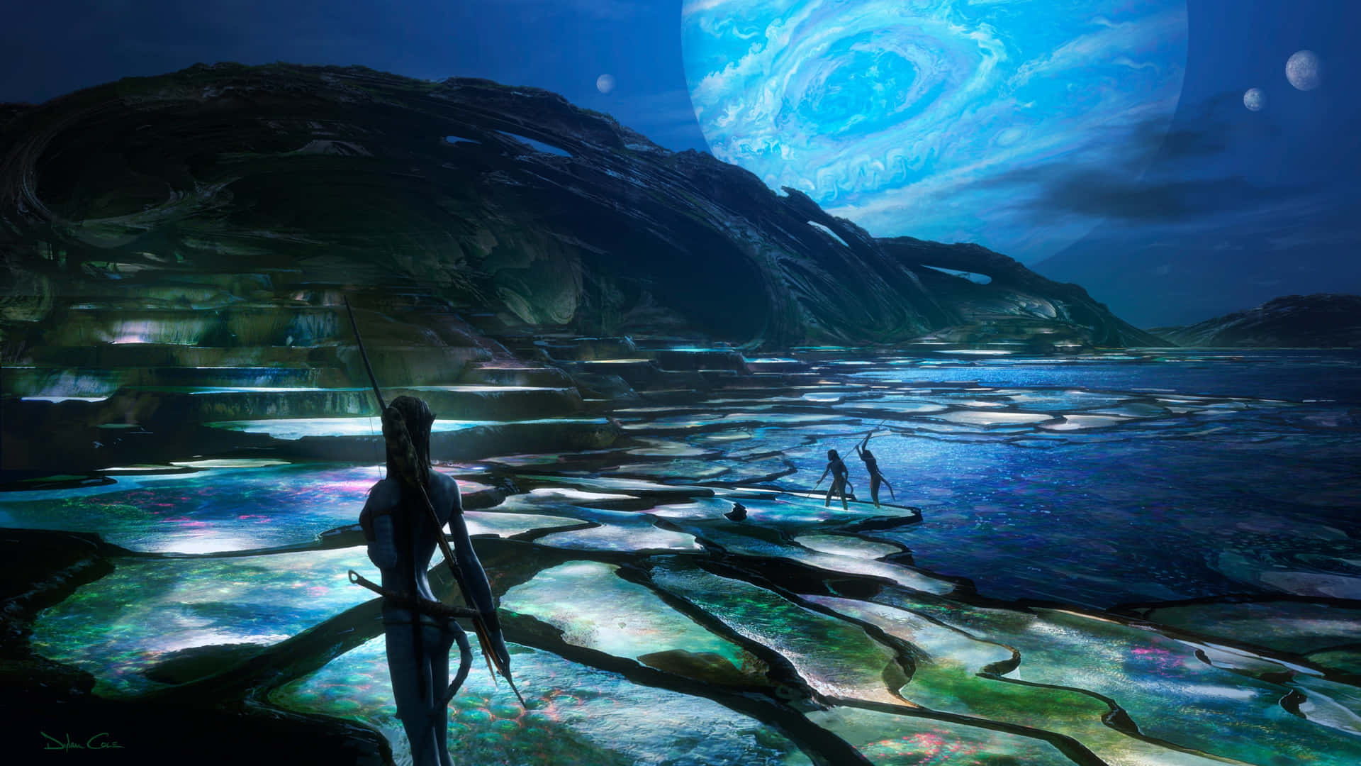 Utforskaden Vackra Planeten Pandora Från Filmen Avatar. Wallpaper