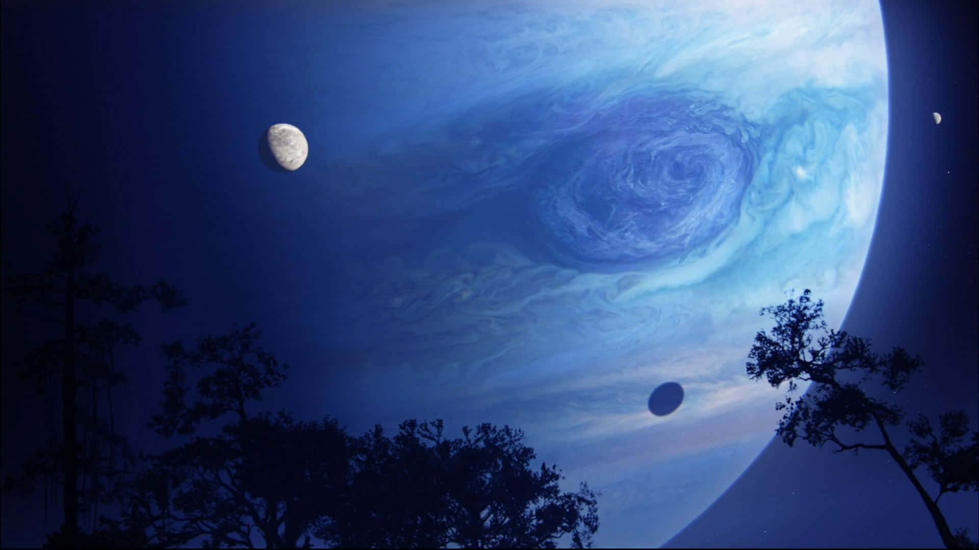 Eineüberirdische Landschaft Mit Üppiger Vegetation Und Beeindruckenden Himmeln Auf Dem Planeten Pandora Im Film Avatar. Wallpaper