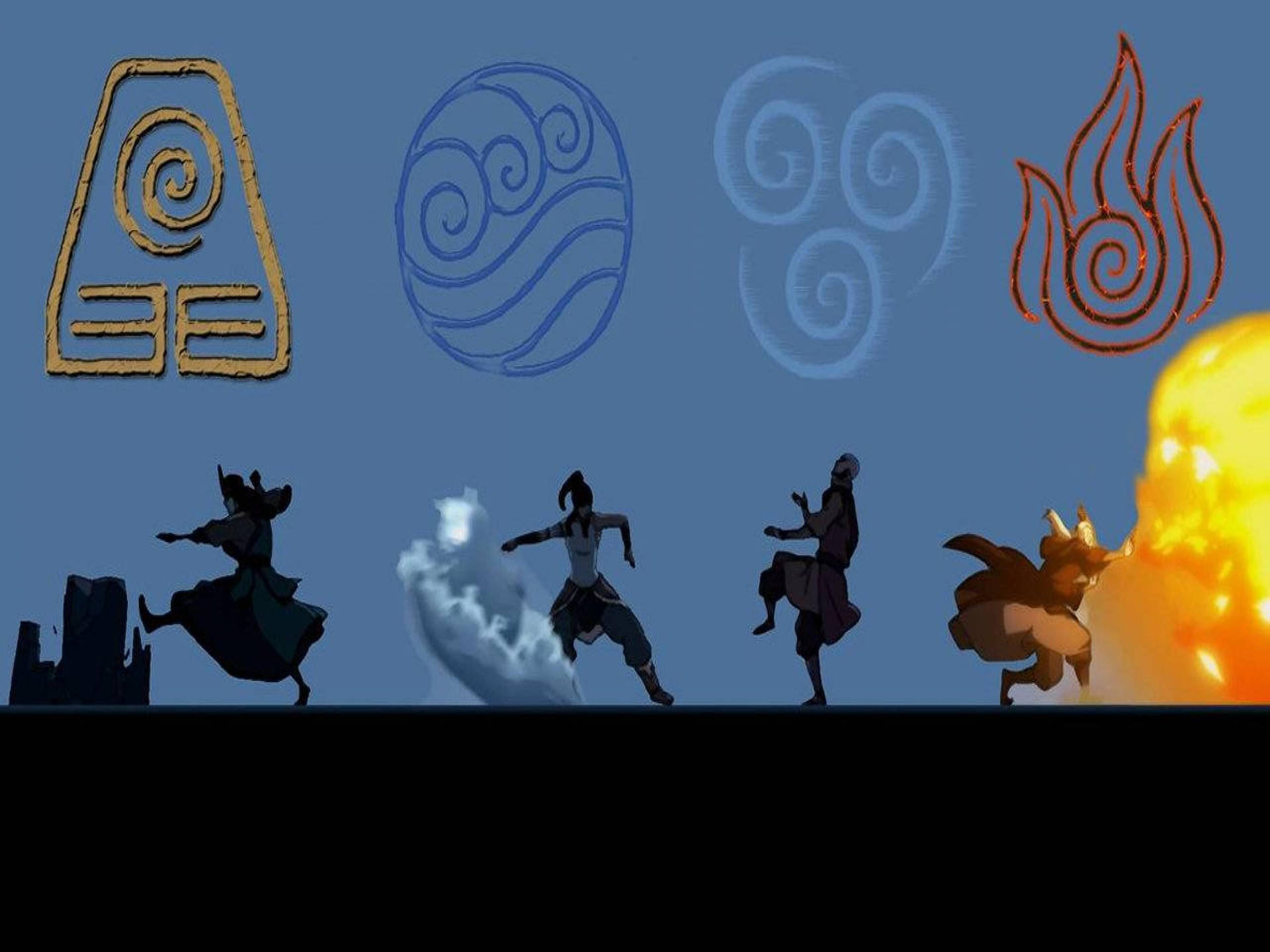 Four Elements from Avatar: The Last Airbender Wallpaper