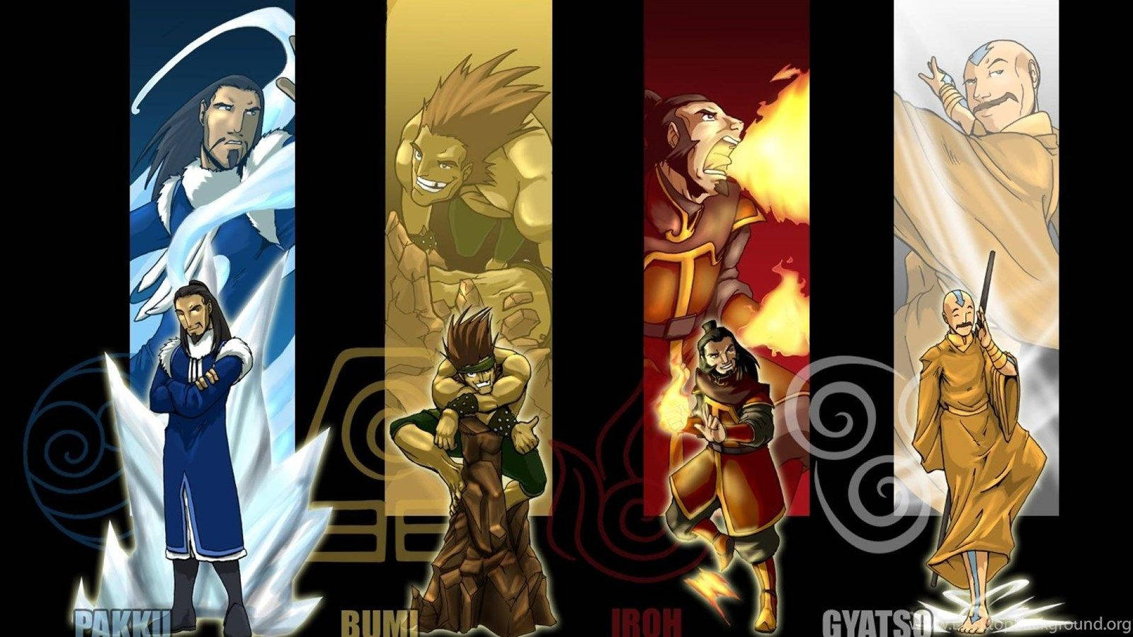 Avatar The Last Airbender Four Elements Masters Background