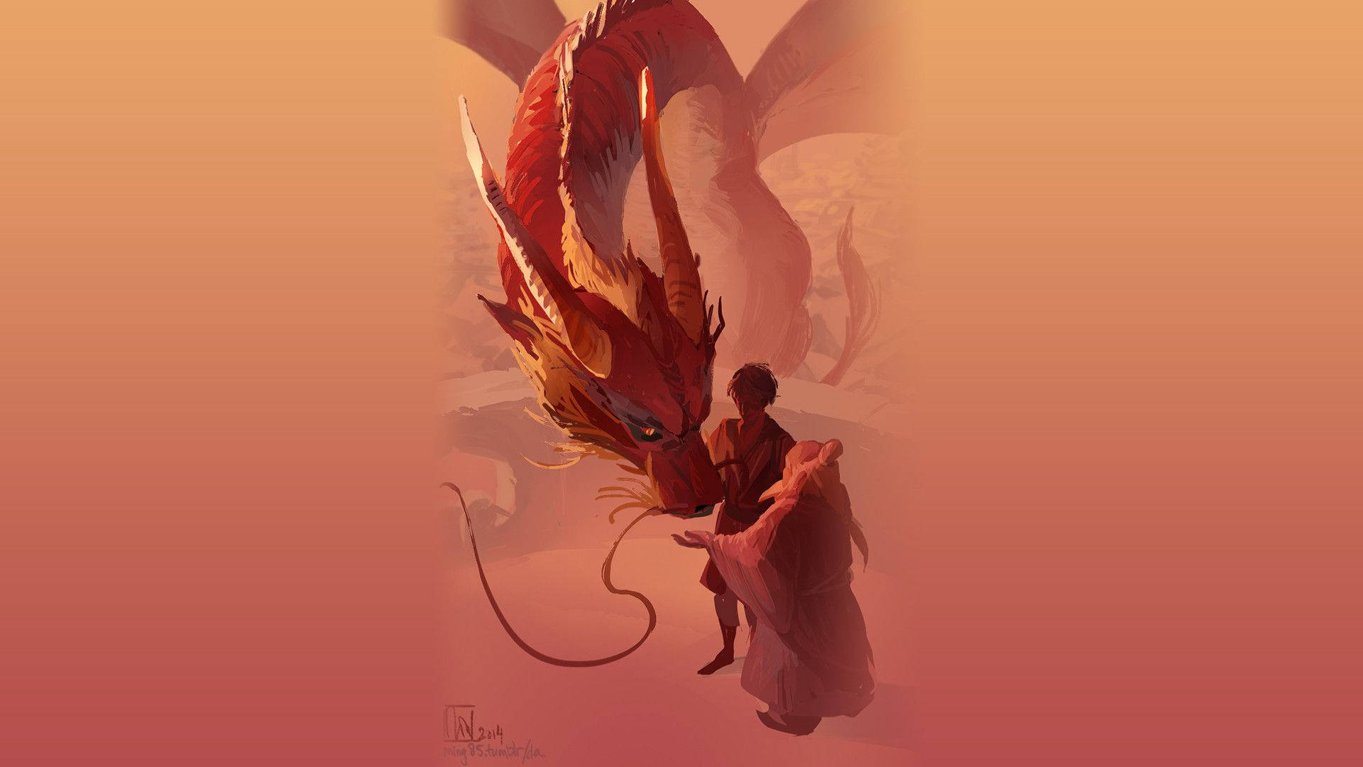 Avatar The Last Airbender Zuko, Iroh And Dragon Background
