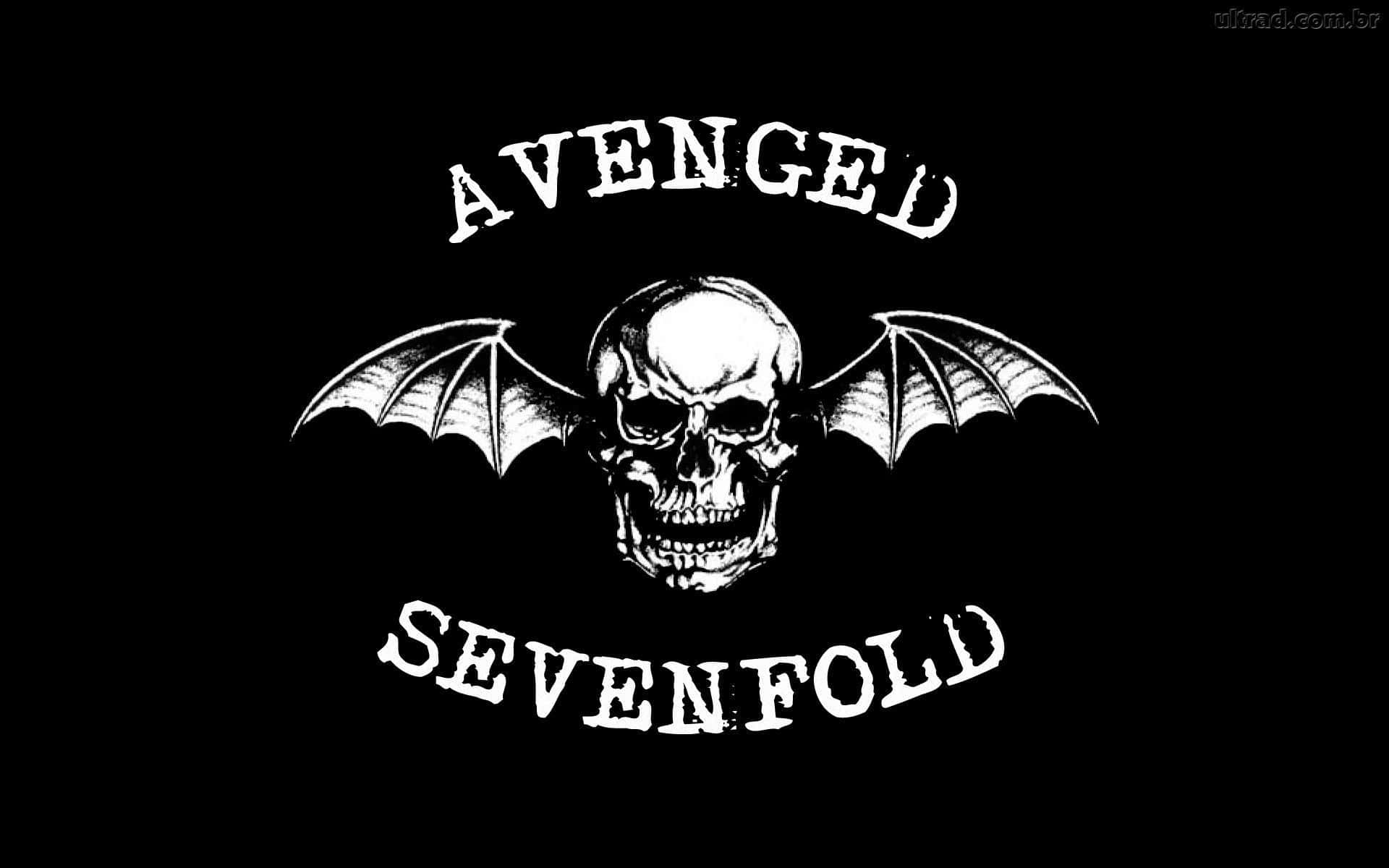 Logotipode Avenged Sevenfold Sobre Un Fondo Negro Fondo de pantalla