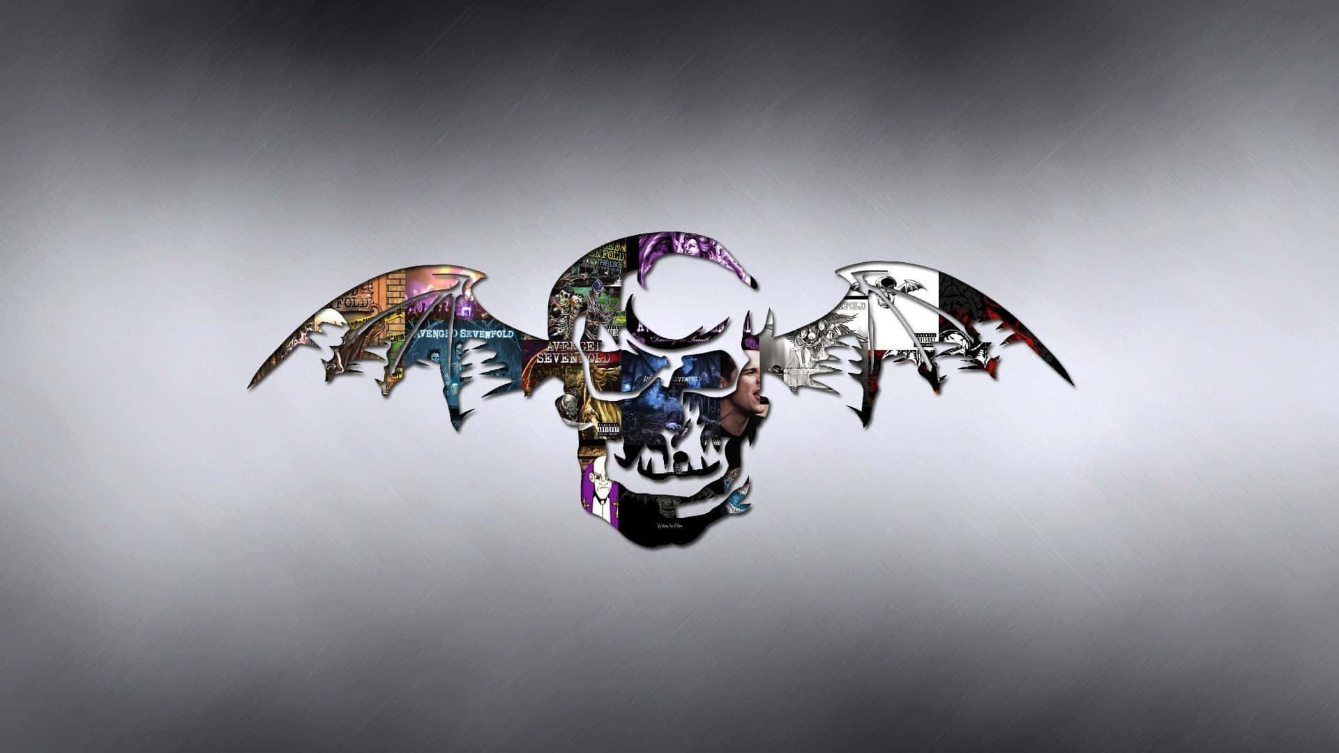 A Skull With Wings On It Wallpaper
