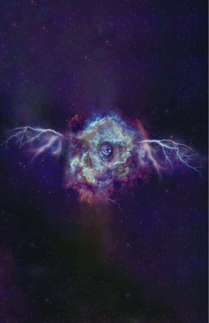 A Nebula With A Blue And Purple Background Wallpaper