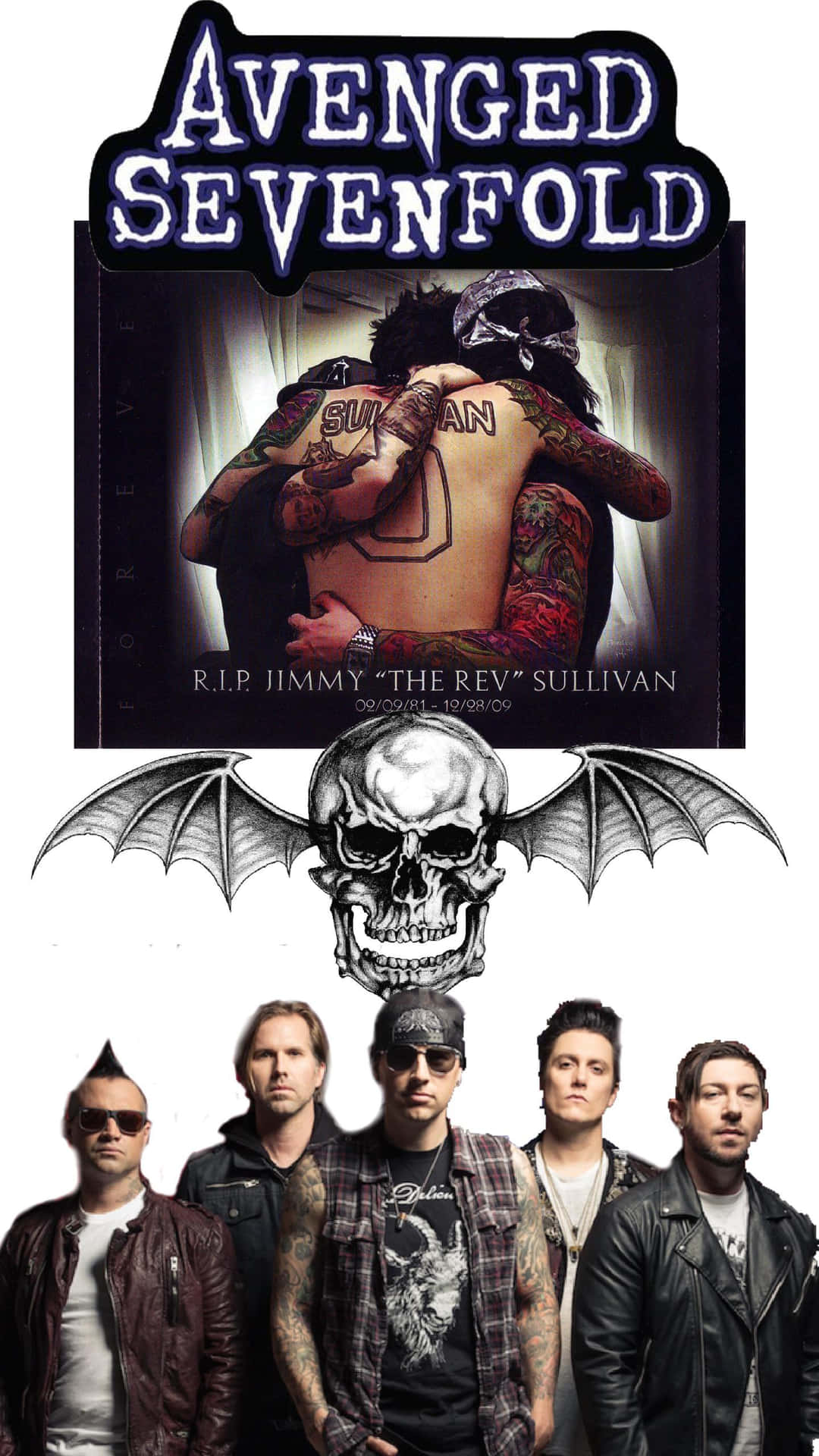 Rock out with the Avenged Sevenfold Iphone Wallpaper