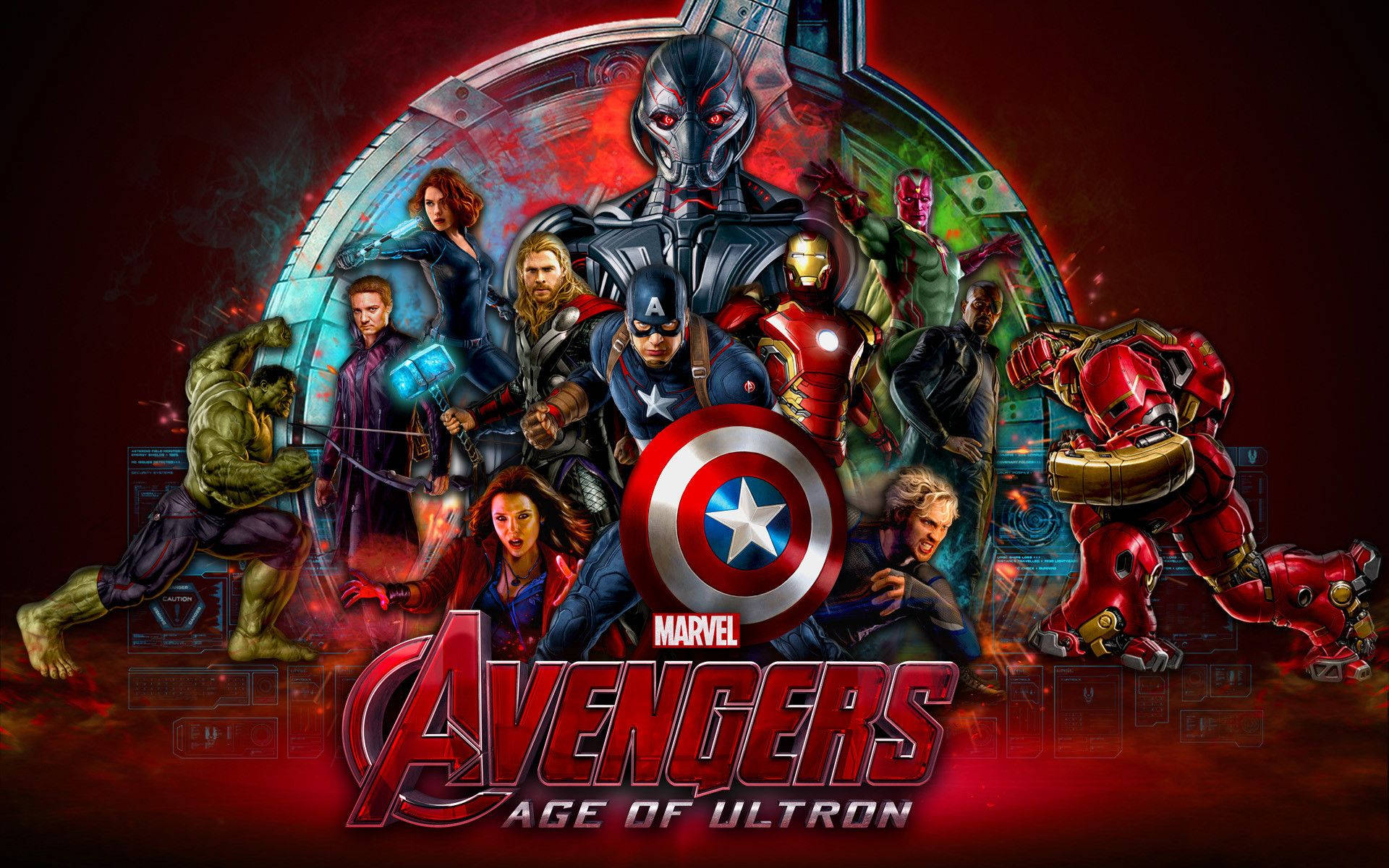 Avengers Age Of Ultron Officielt Poster Desktop Tapet Wallpaper