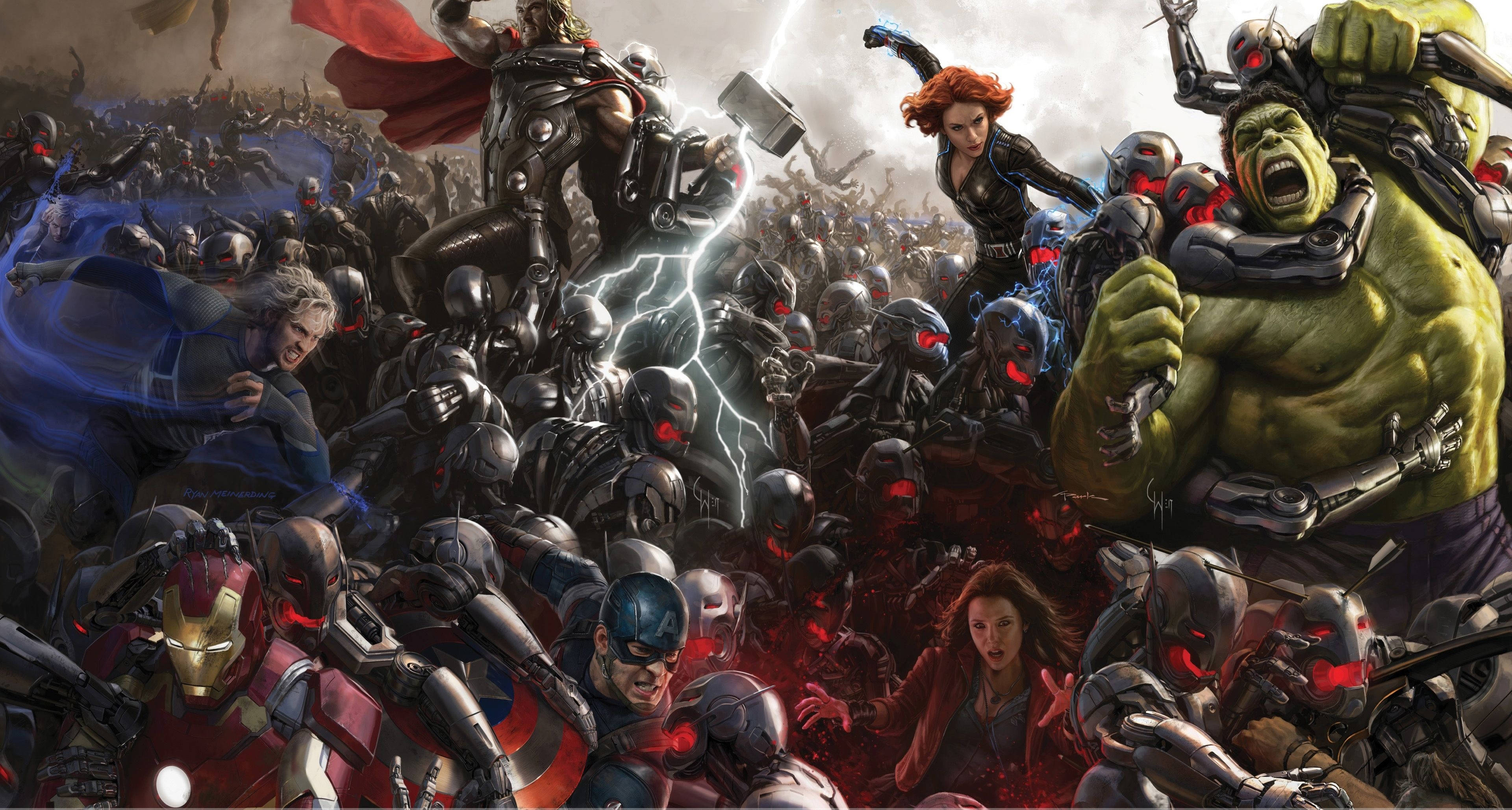 Avengersage Of Ultron Guerra Per Desktop Sfondo