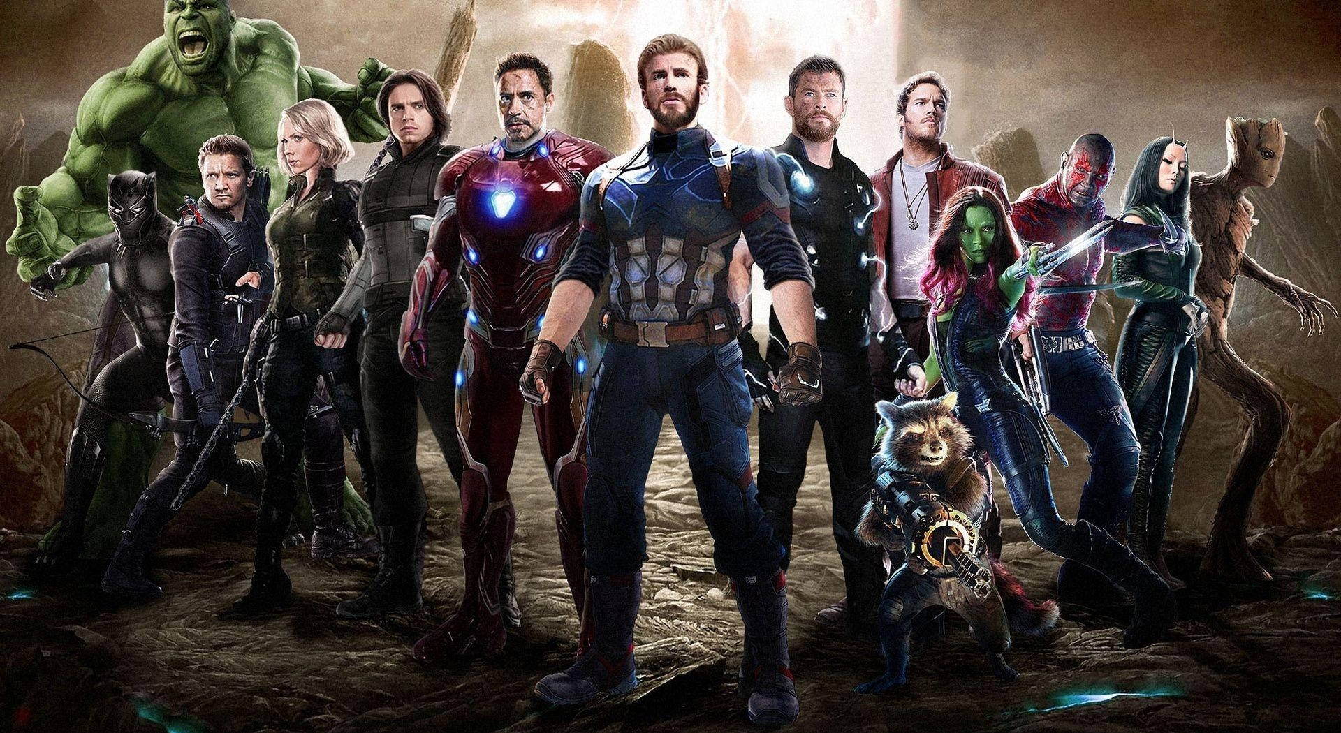 Avengers And The Guardians Desktop Wallpaper