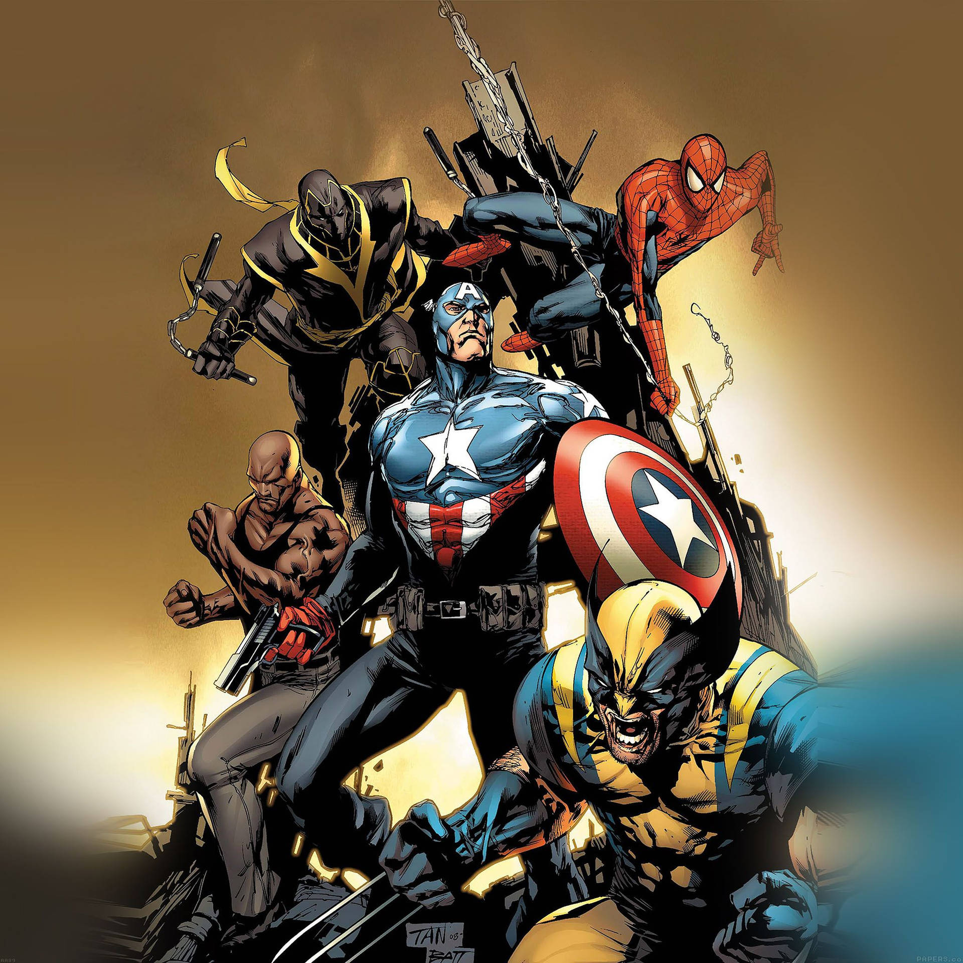 Avengers Android Comic Wallpaper