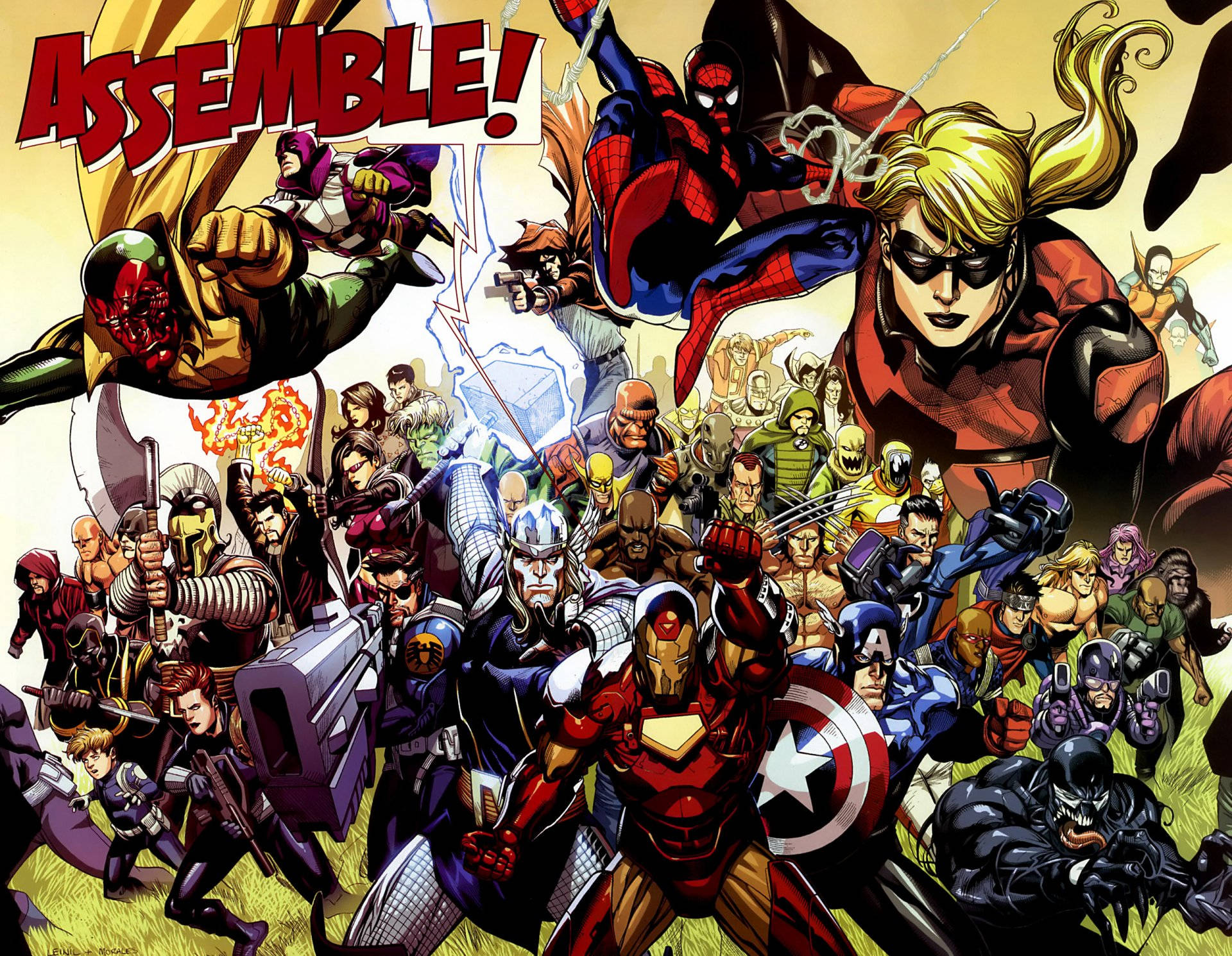 Avengers Assemble All Superheroes Wallpaper
