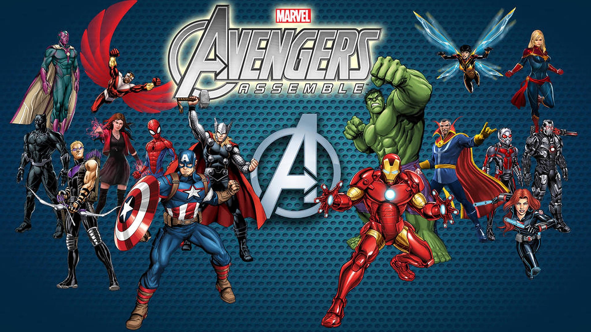 Saml Avengers kunsttegninger på dit skrivebord! Wallpaper