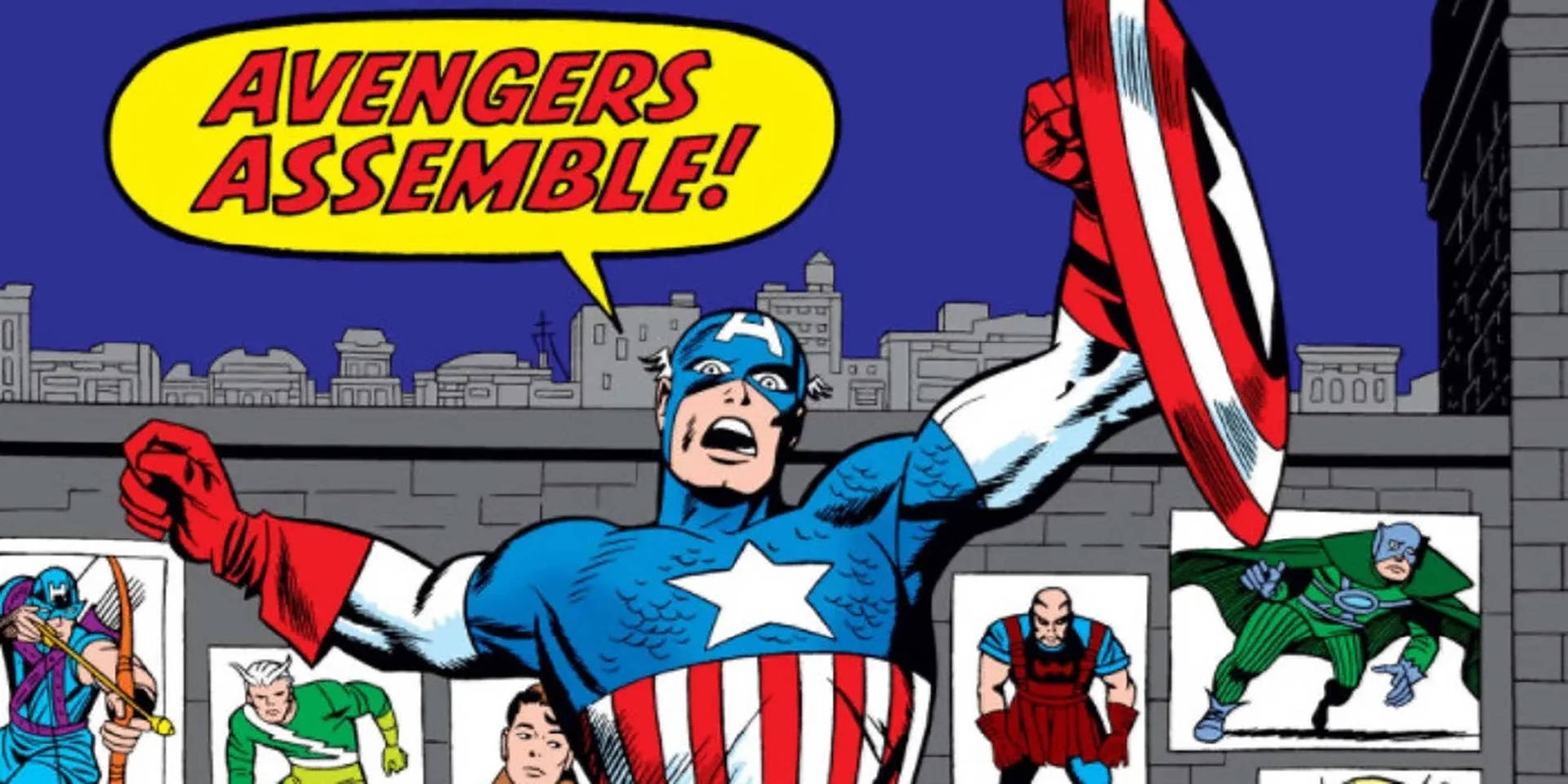 Assemble Avengers Captain America skinne mønster Wallpaper