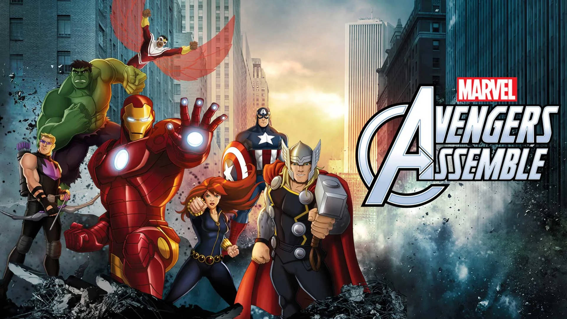 Avengersversammeln Sich - Digitale Illustration Wallpaper