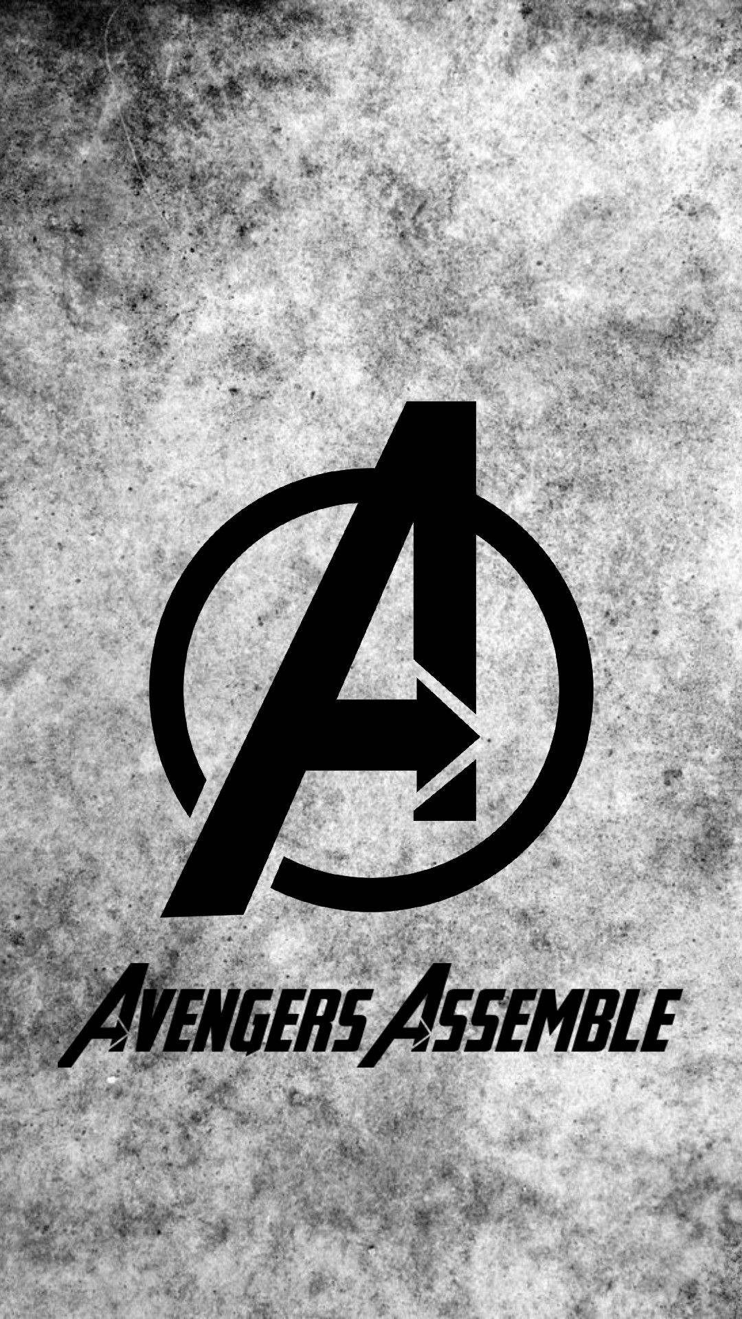 Avengers Assemble Estetica Grigia Sfondo