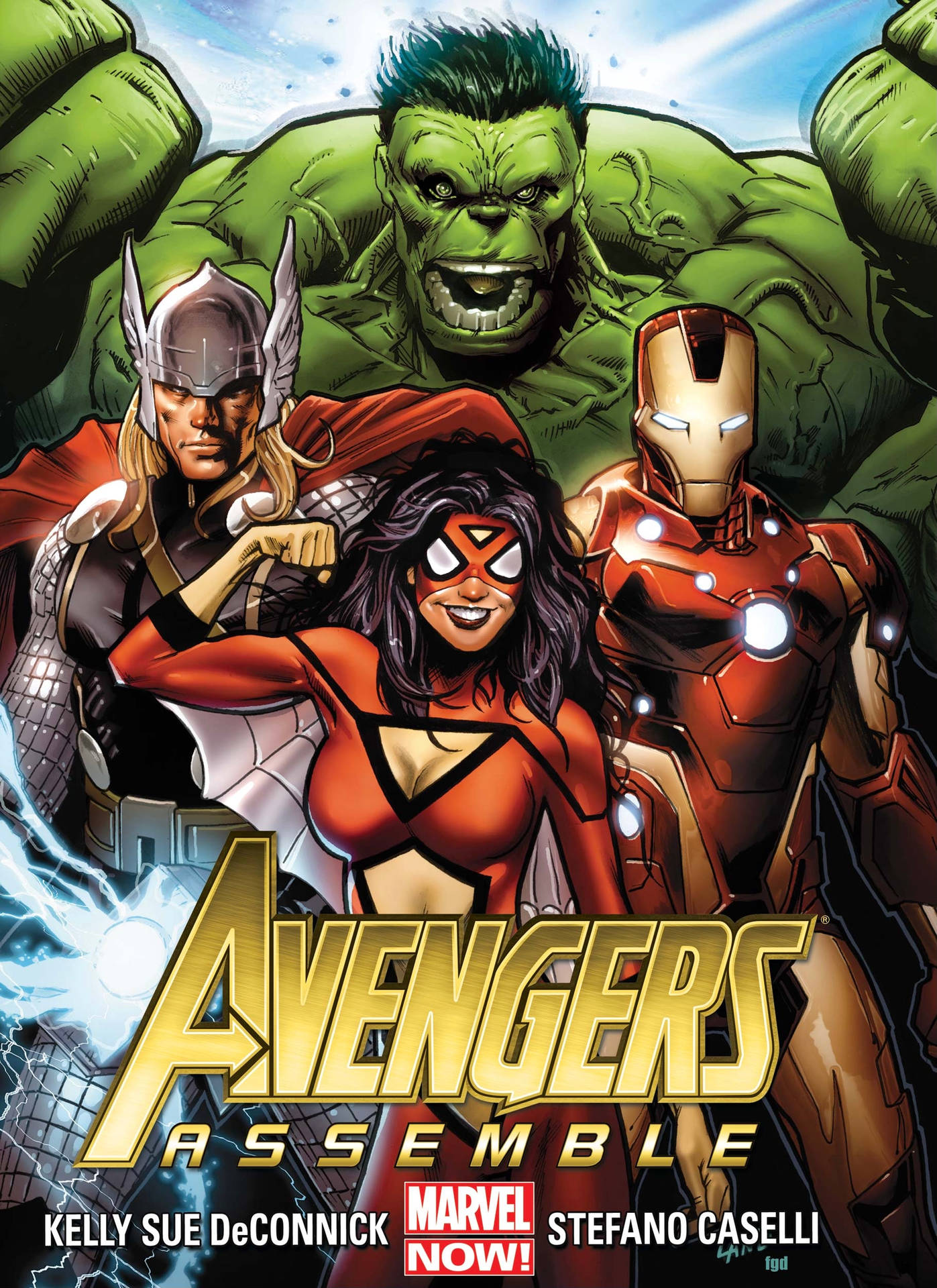 Copertina Del Fumetto Avengers Assemble Marvel Sfondo