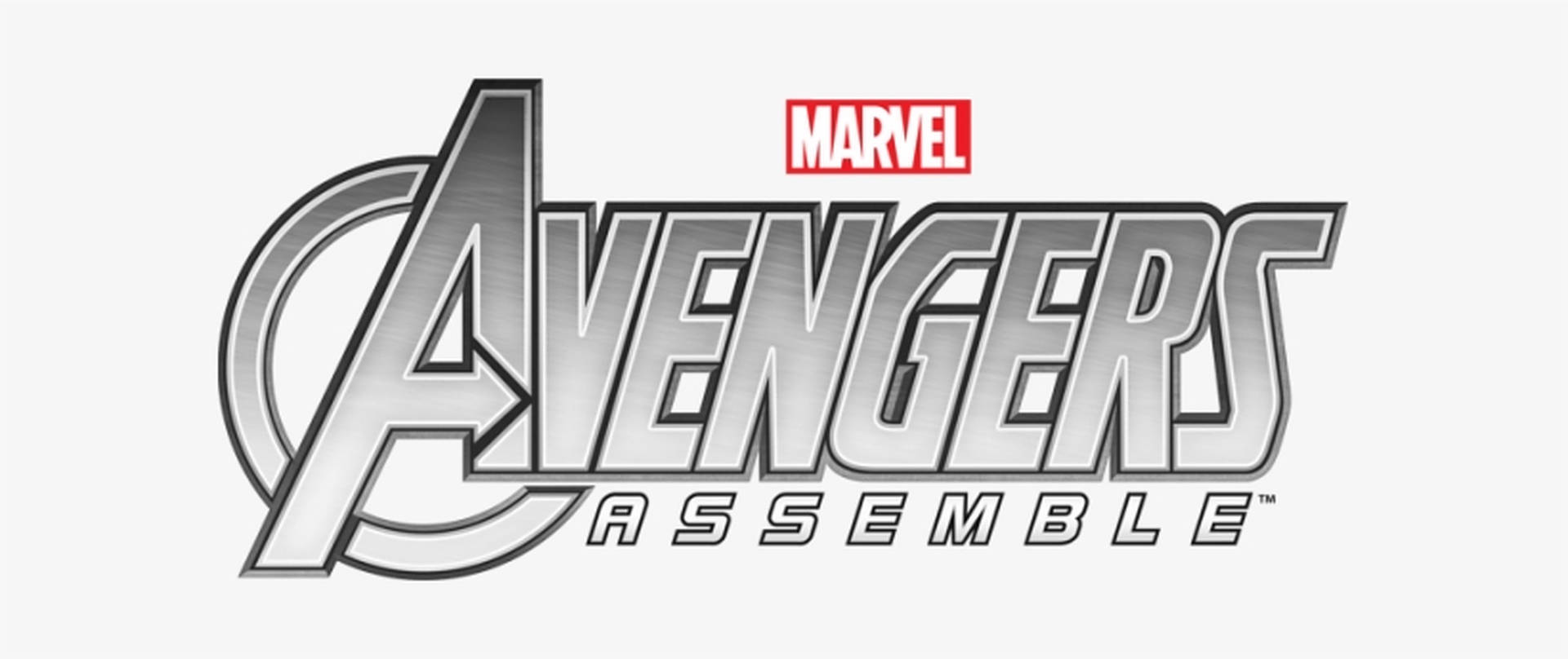 Avengersversammeln Sich In Silberner Ausführung Auf Dem Logo. Wallpaper