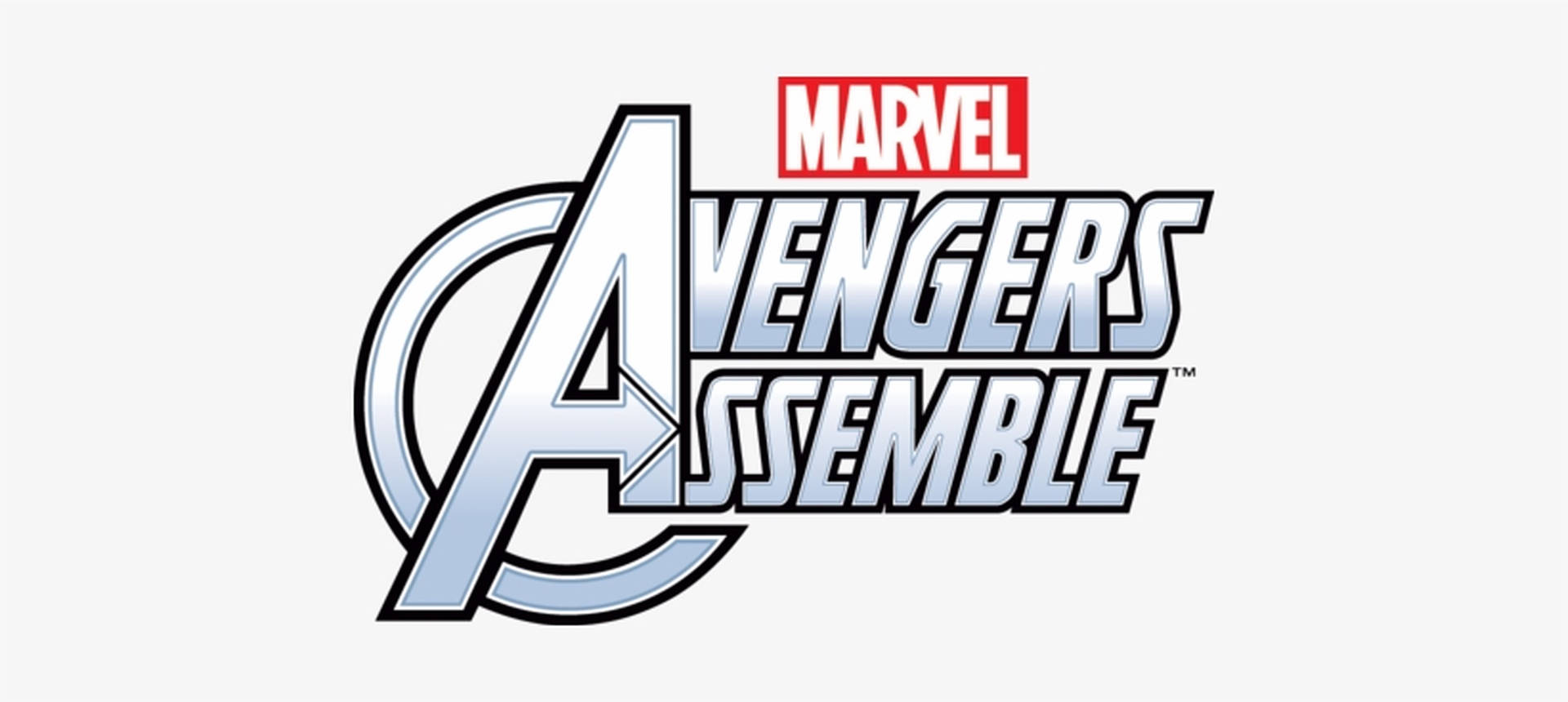 Avengers Assemble White Logo Wallpaper