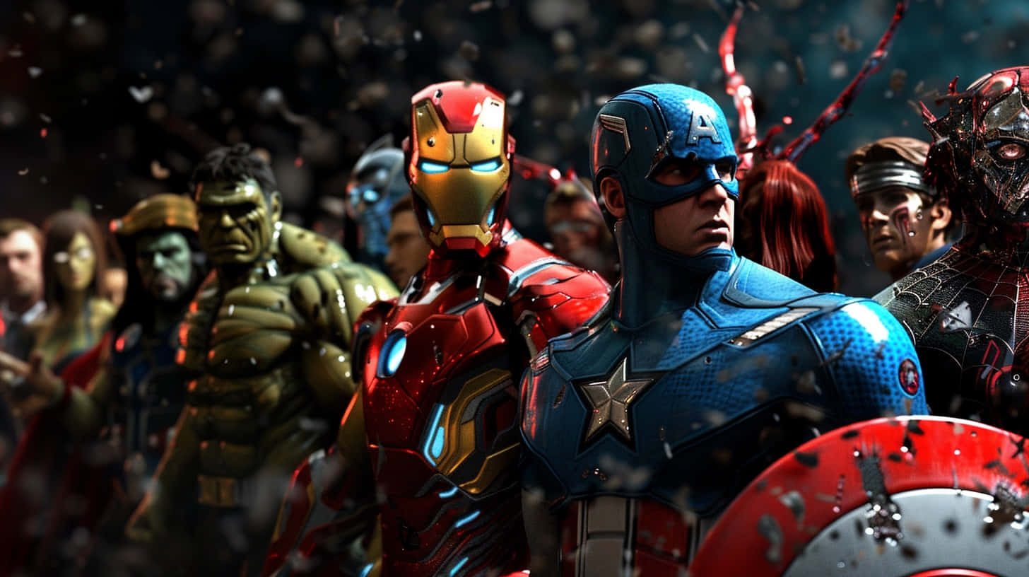 Avengers Assemble 3d Kunstwerk Achtergrond