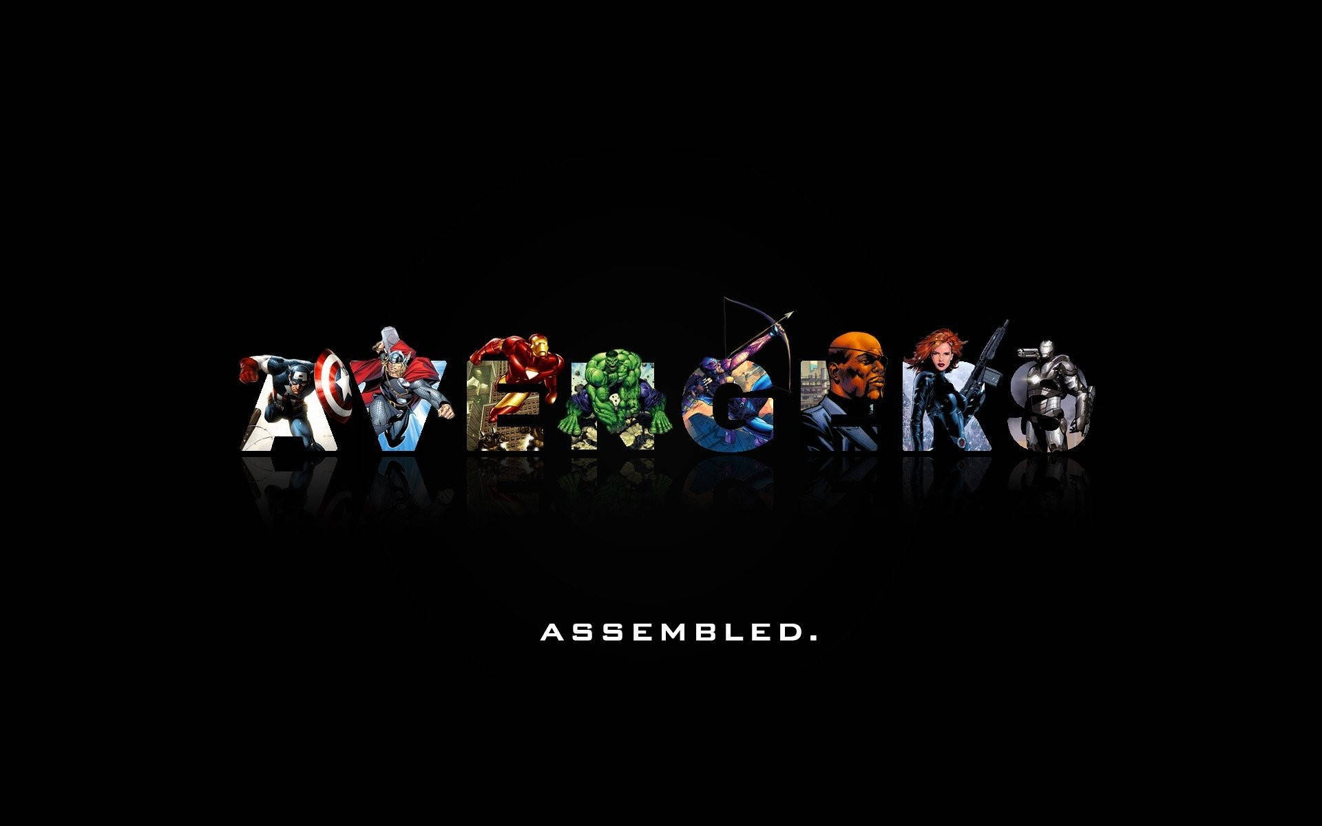 Avengersversammeltes Marvel-logo Wallpaper