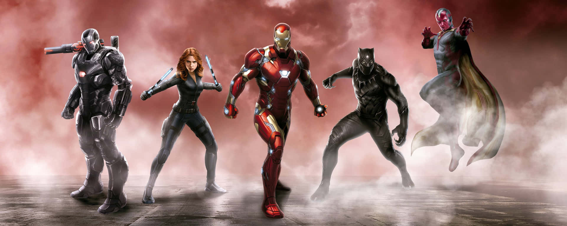 Avengers Dobbelt Skærm 5120 X 2048 Wallpaper