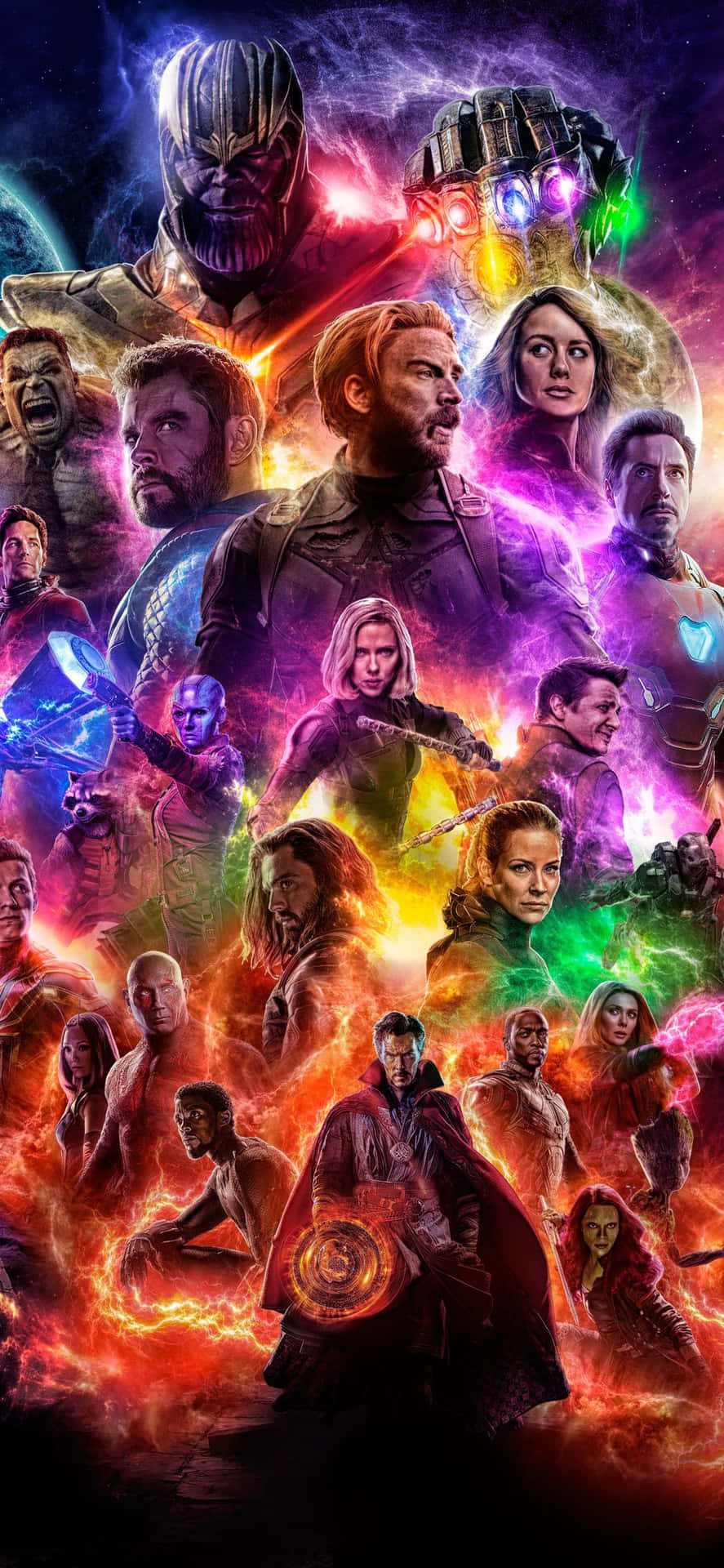 Gør dig klar til at slutte sig til kampen med Avengers Endgame inspirerede iPhone! Wallpaper