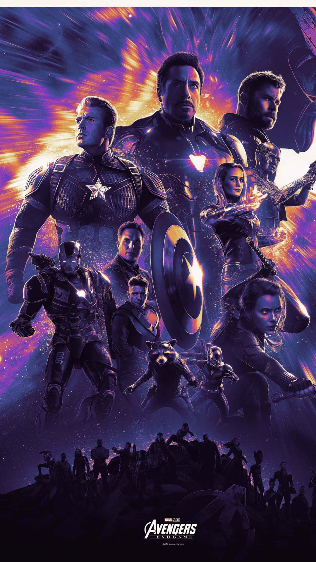 Fåden Fantastiska Avengers: Endgame-tapeten Till Din Iphone! Wallpaper