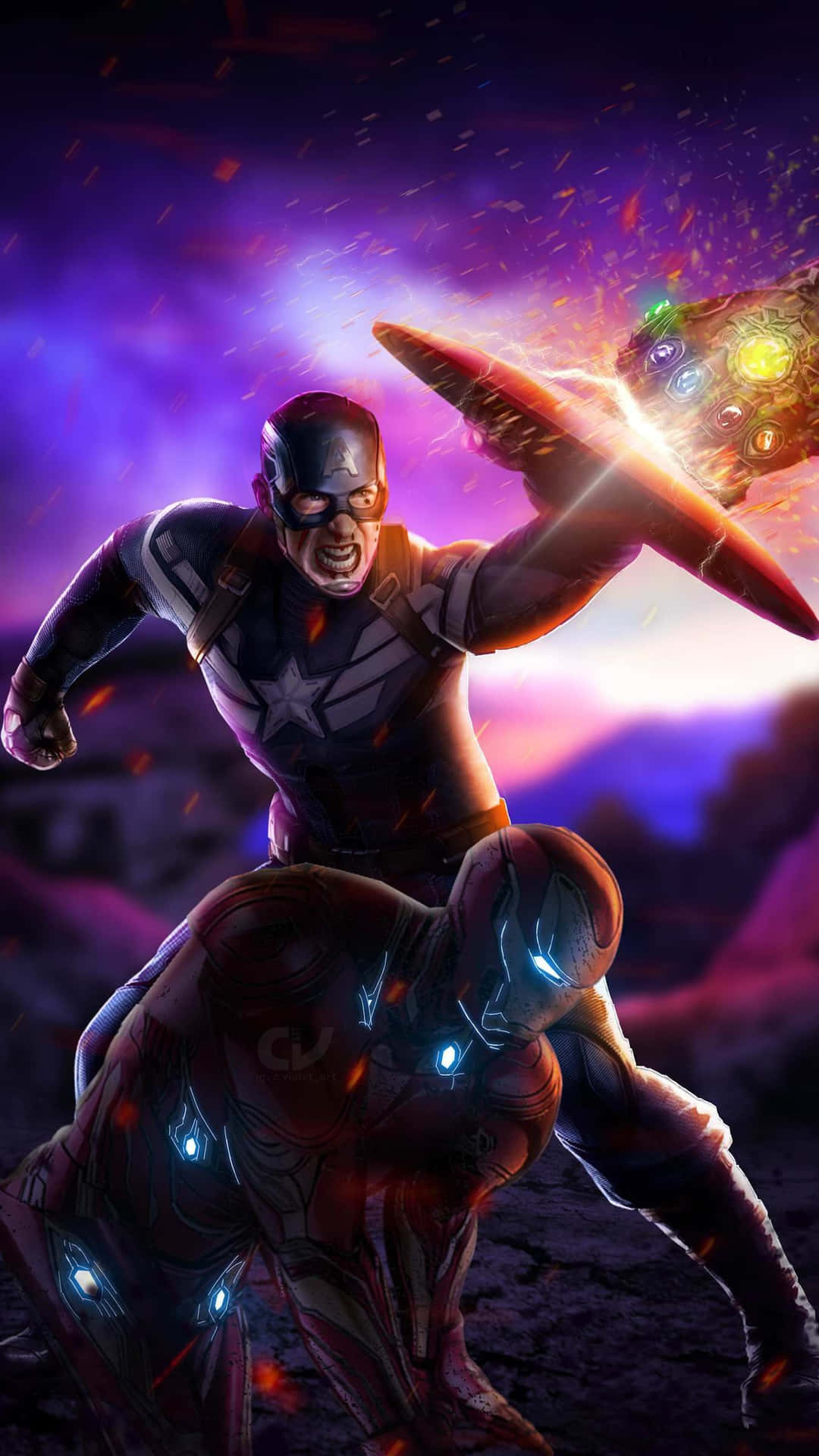 Få opdateret med Avengers Endgame på din iPhone. Wallpaper