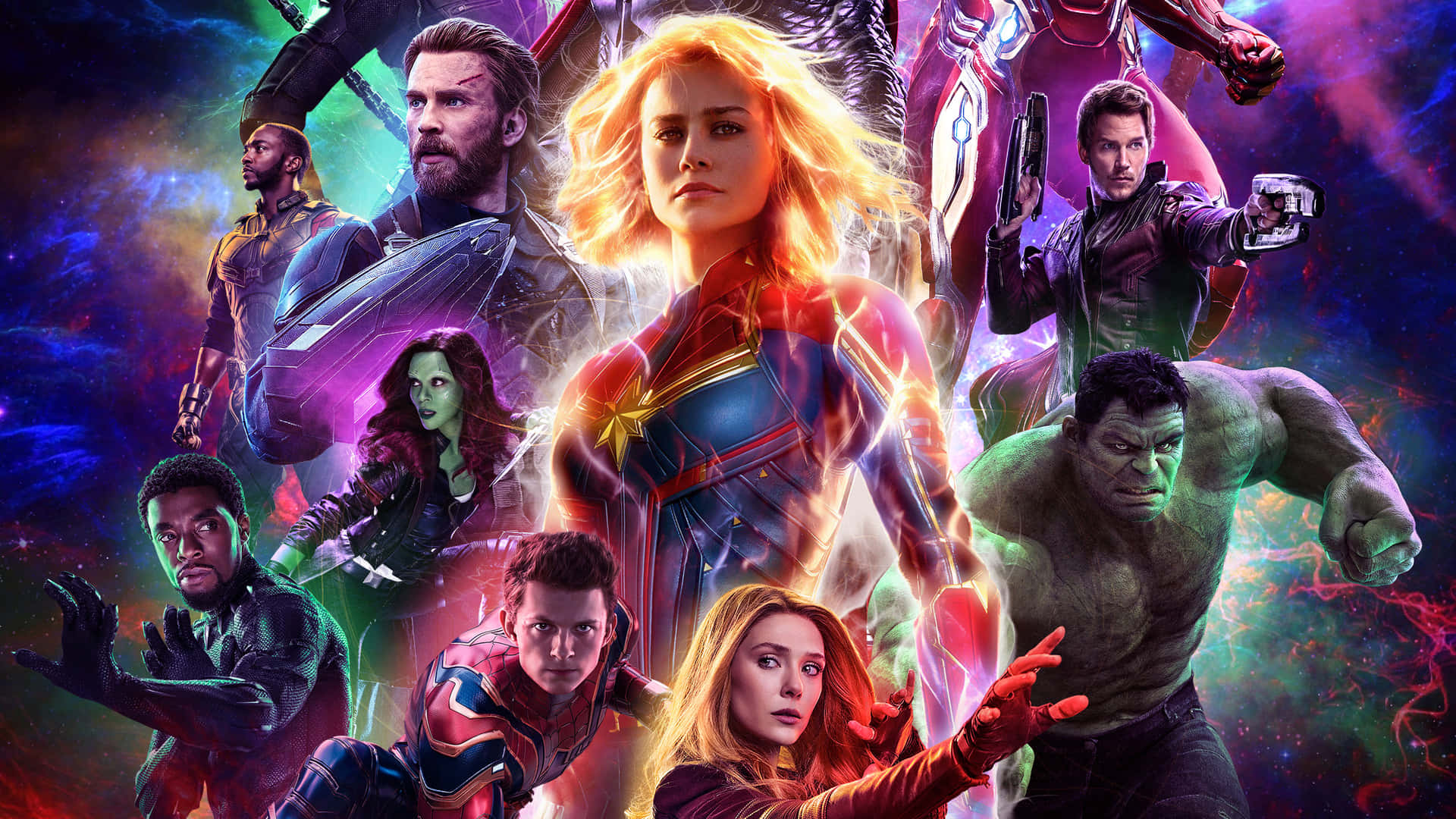 Ironmanog Captain America Slår Sig Sammen For At Bekæmpe Thanos I Det Episke Finaleafsnit Af Marvels Avengers-saga.