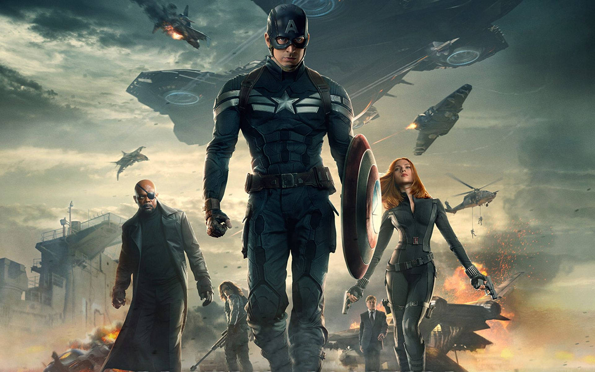 Avengers In Captain America 2 Background