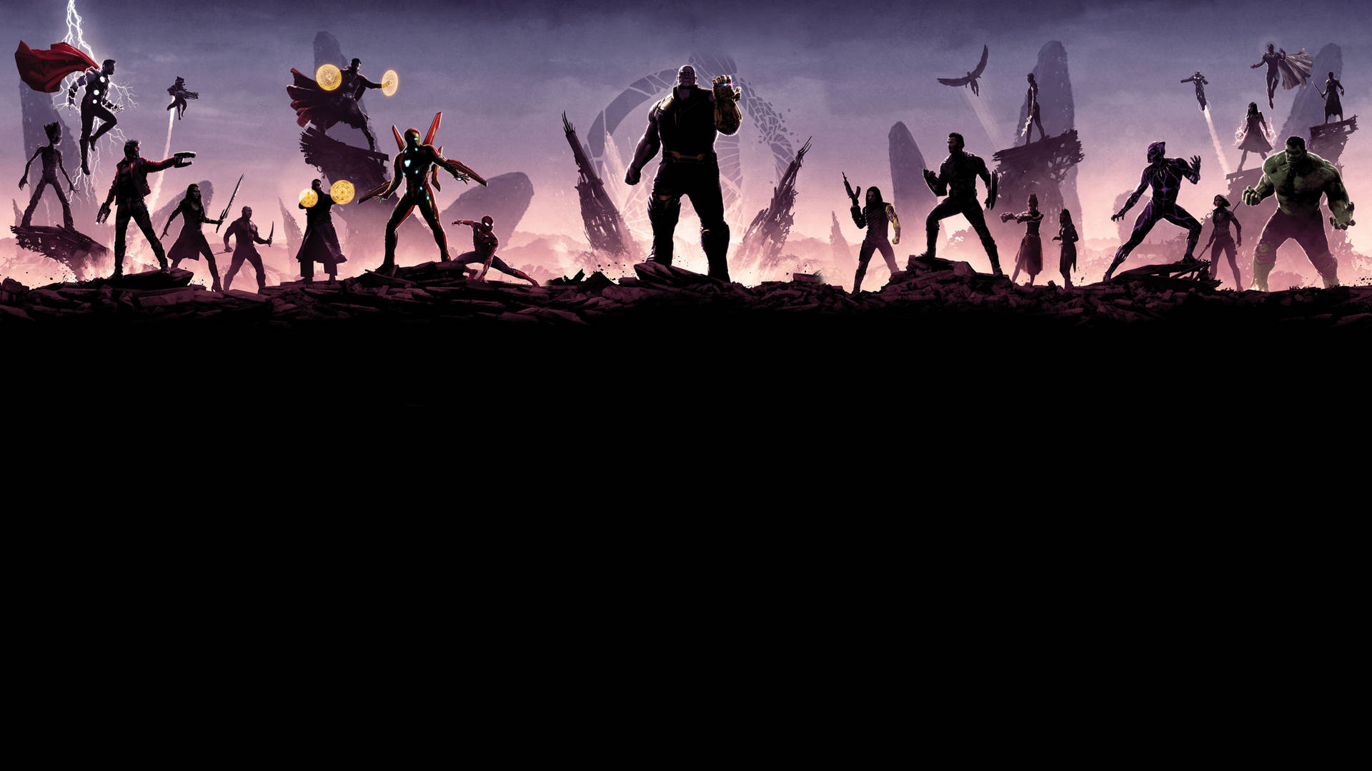 Avengers Infinity War 4k Silhouettes