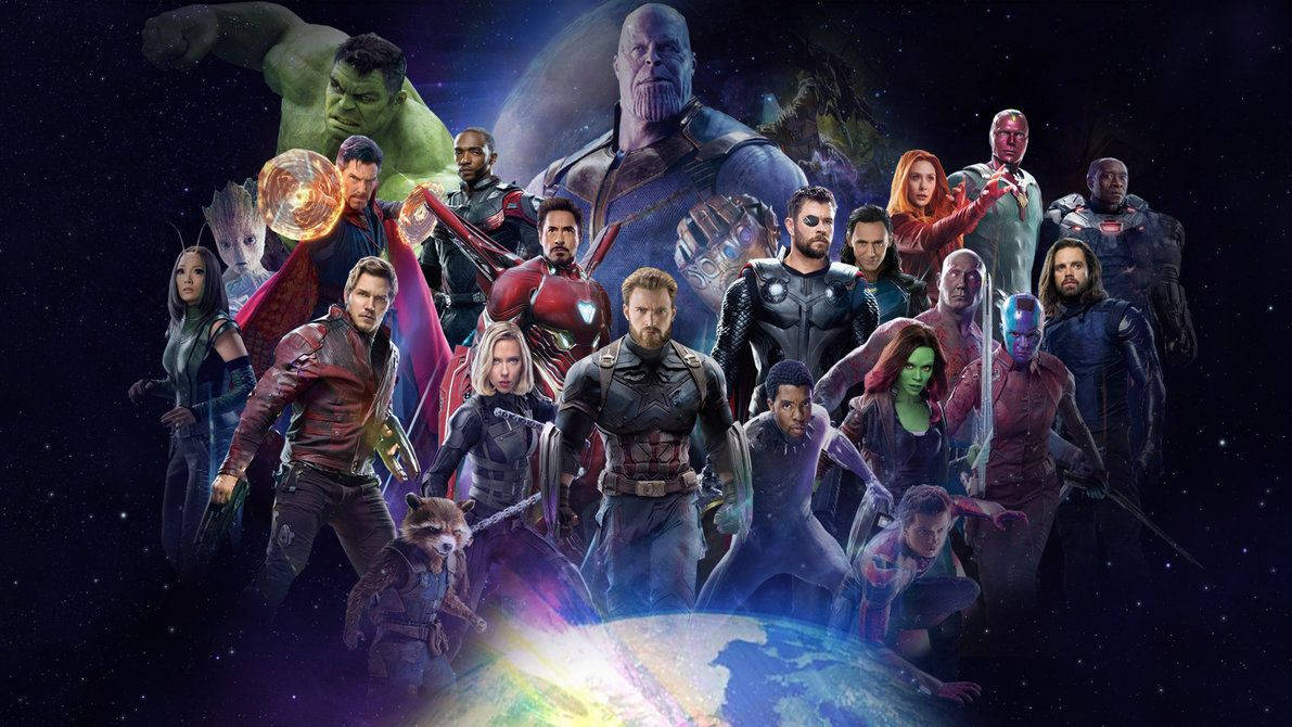 Avengers Infinity War In Dark Galaxy Wallpaper