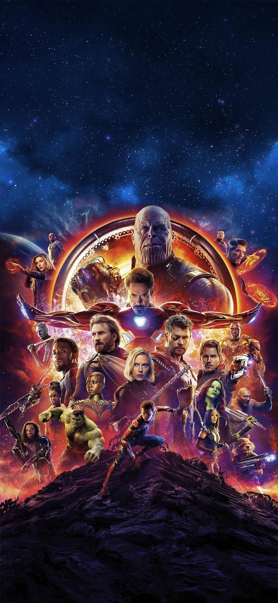 Avengers Infinity War Poster Marvel Iphone X Sfondo