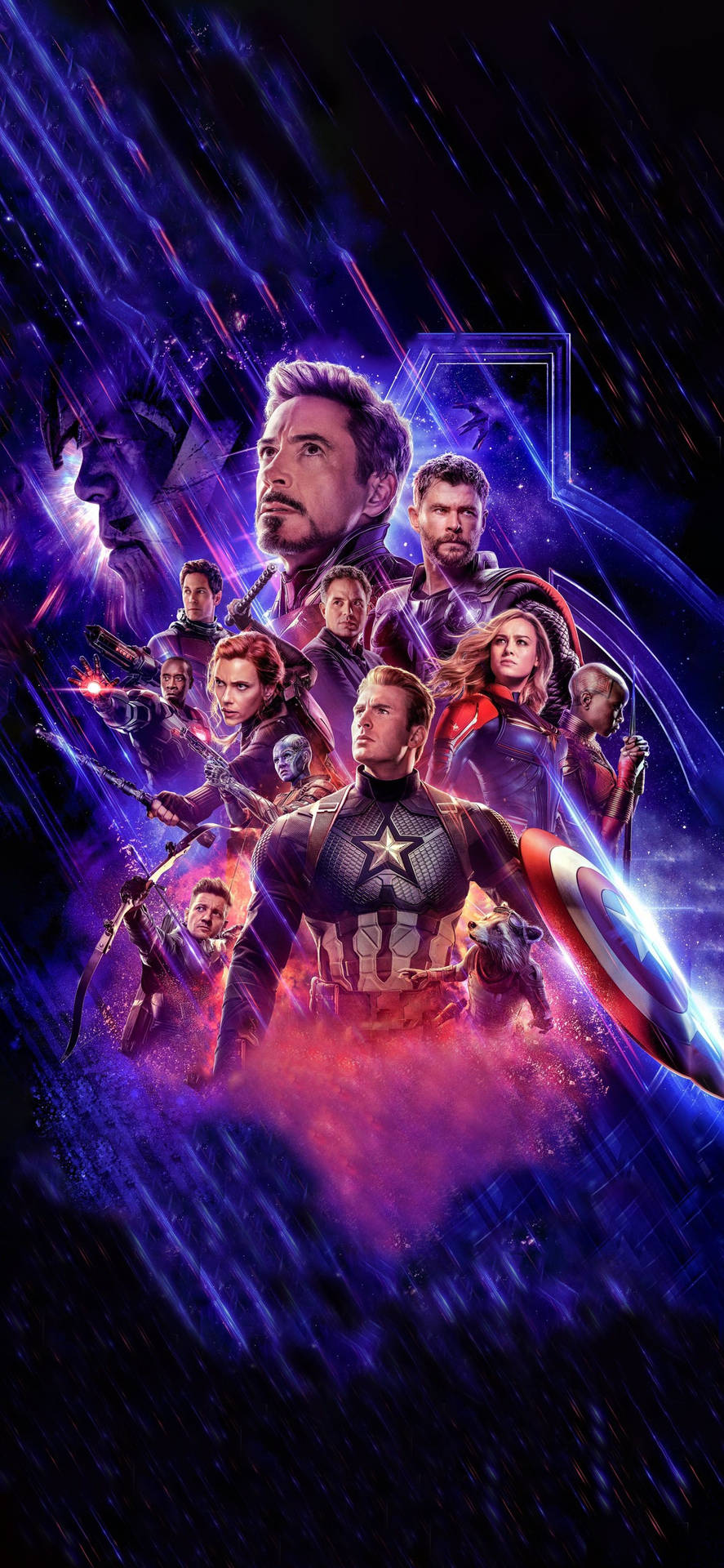 Tapet: Avengers iPhone med neonabstrakt baggrund. Wallpaper